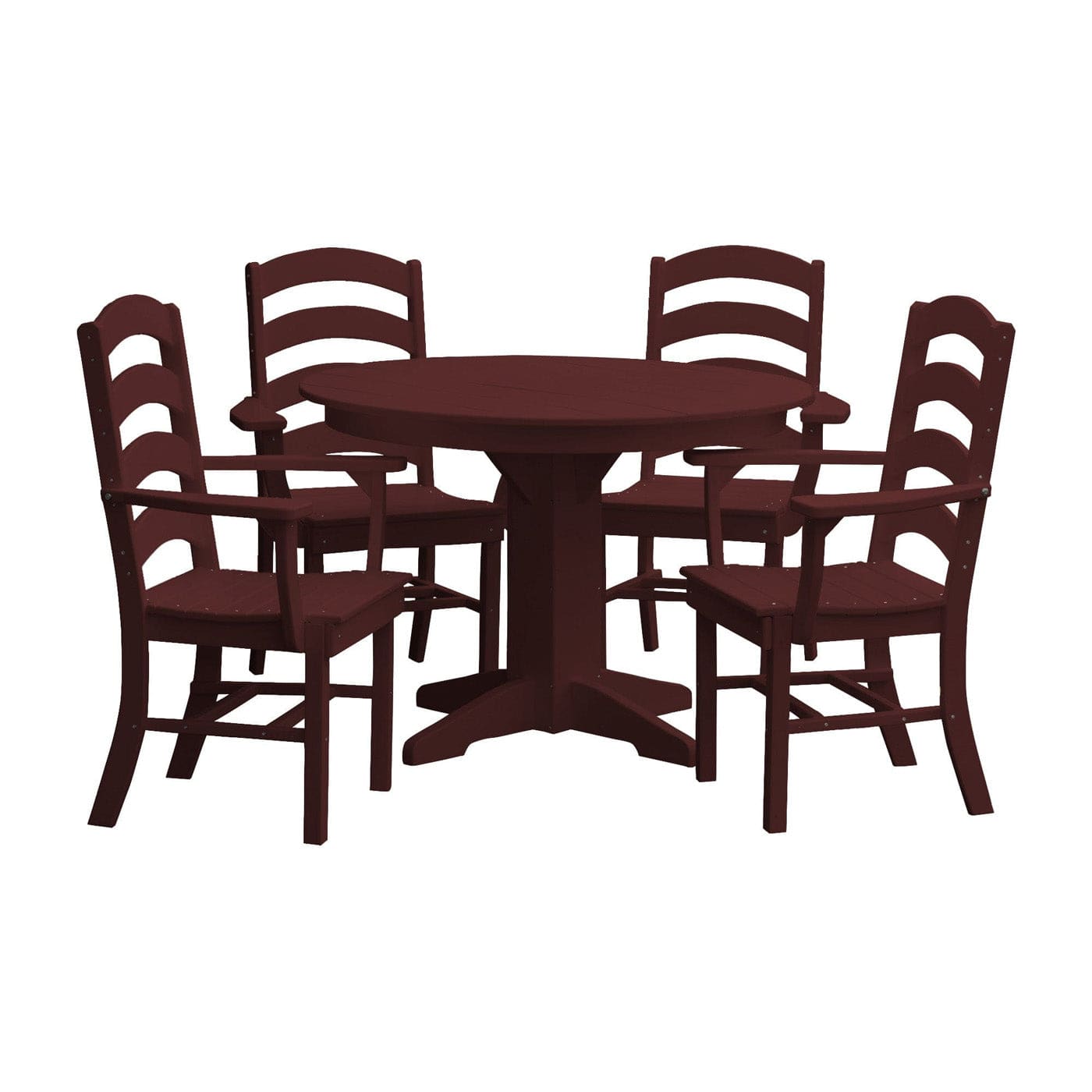 Keystone Amish Co. Josie 5-Piece Poly Outdoor Dining Set with Round Table