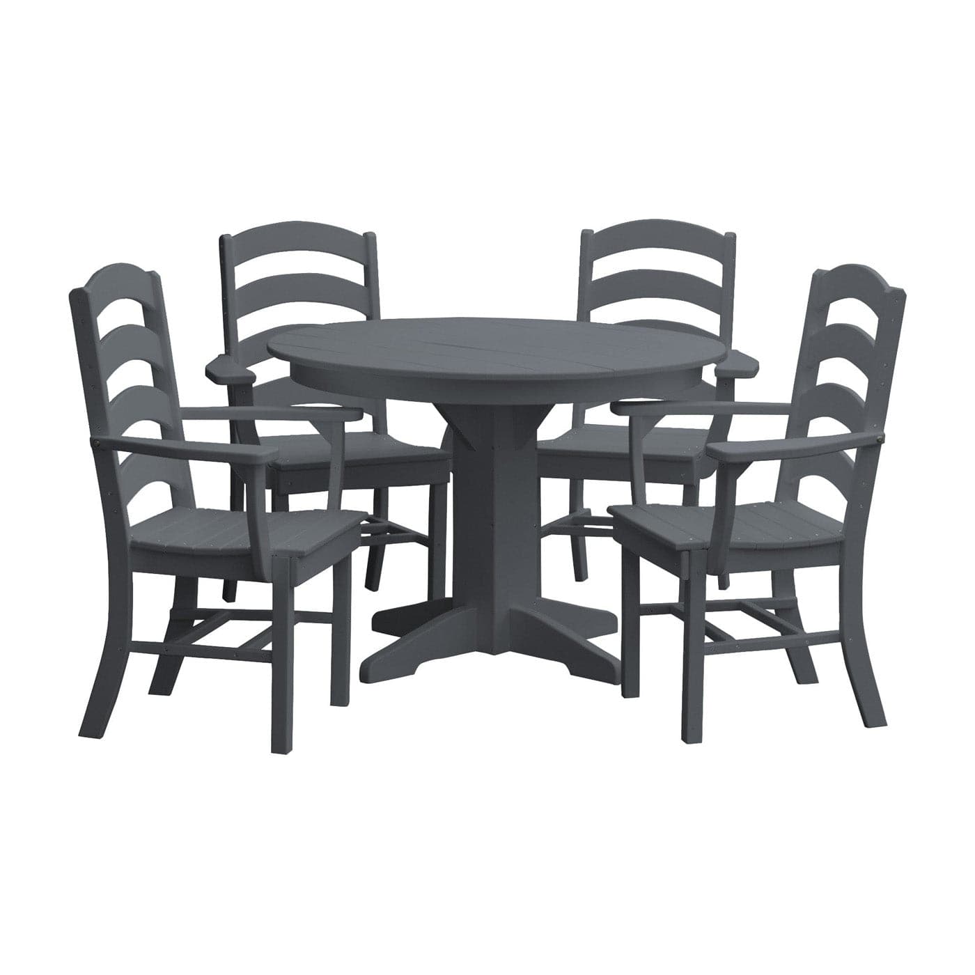 Keystone Amish Co. Josie 5-Piece Poly Outdoor Dining Set with Round Table