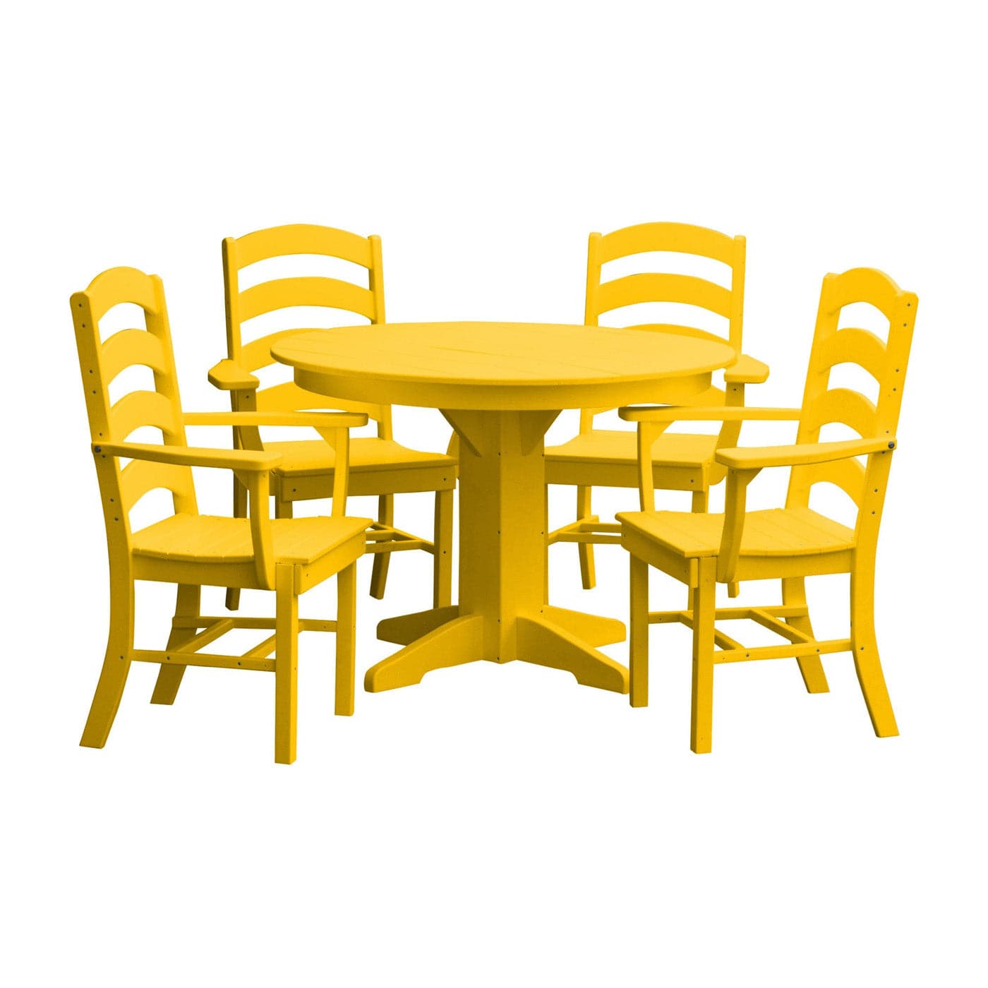 Keystone Amish Co. Josie 5-Piece Poly Outdoor Dining Set with Round Table
