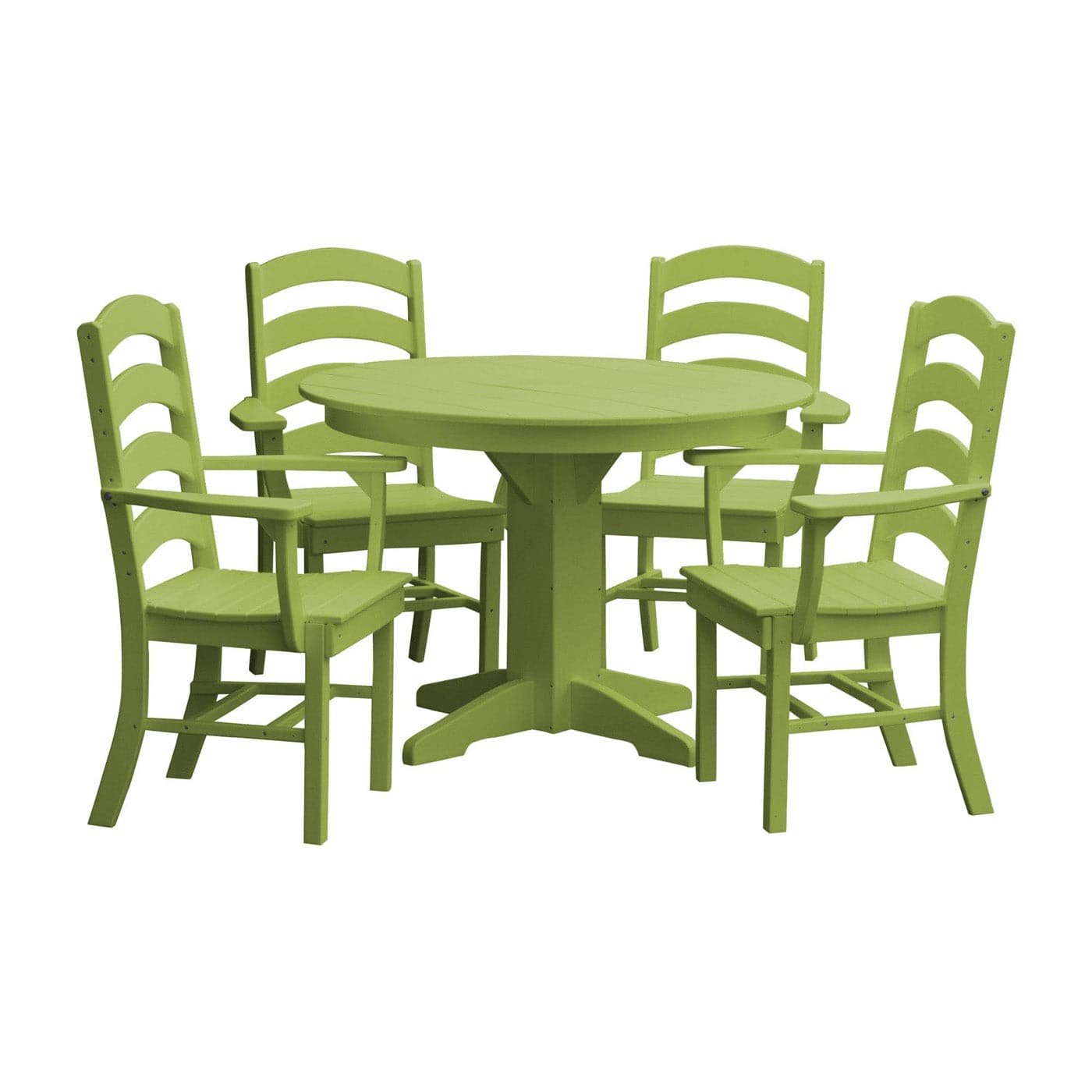 Keystone Amish Co. Josie 5-Piece Poly Outdoor Dining Set with Round Table