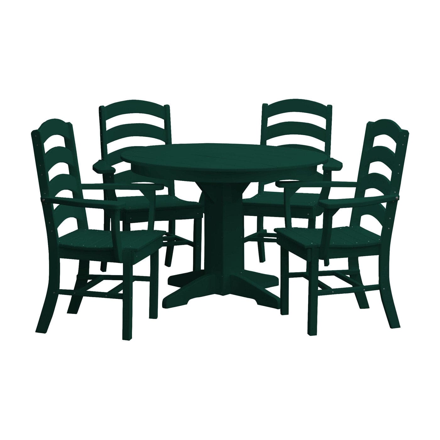 Keystone Amish Co. Josie 5-Piece Poly Outdoor Dining Set with Round Table