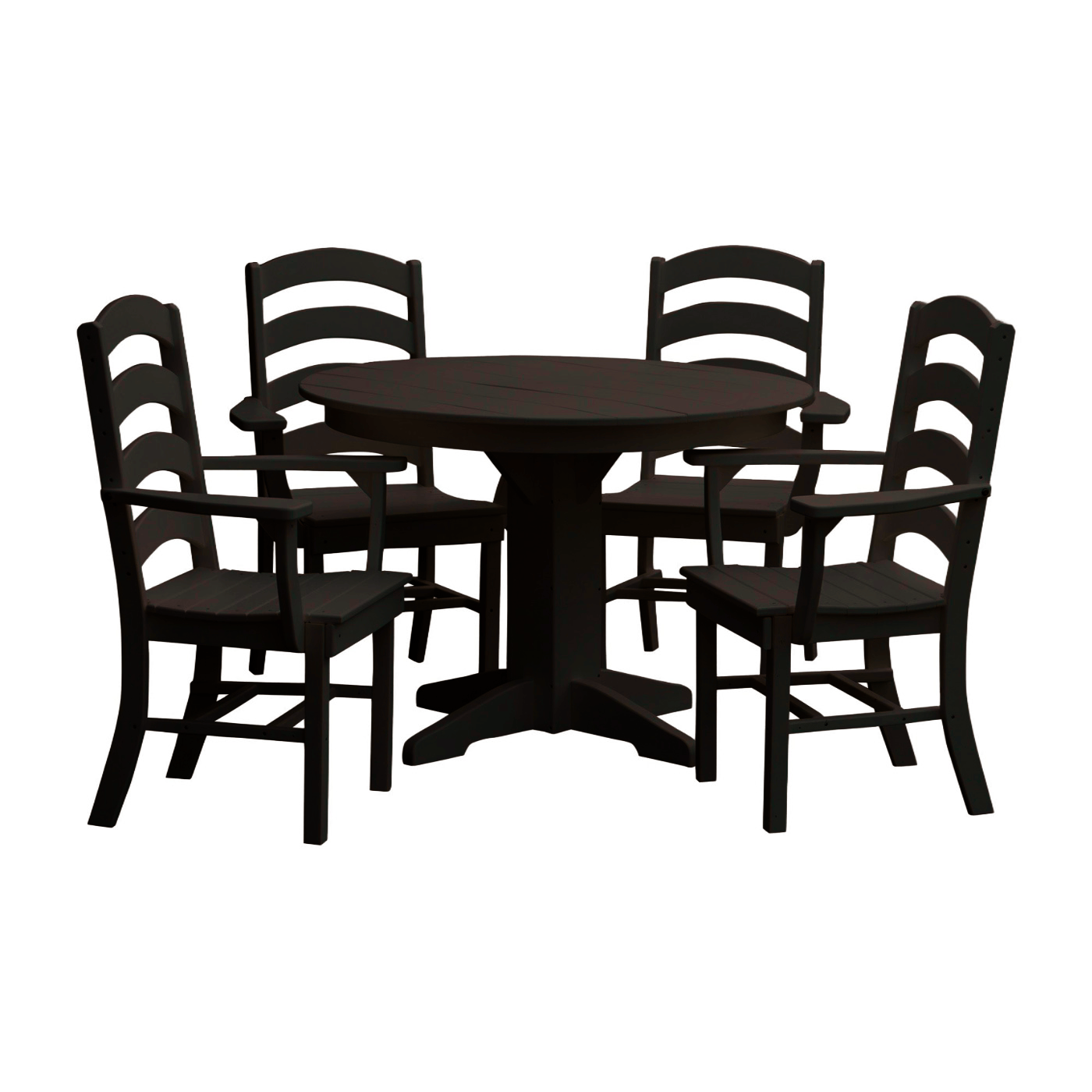 Keystone Amish Co. Josie 5-Piece Poly Outdoor Dining Set with Round Table
