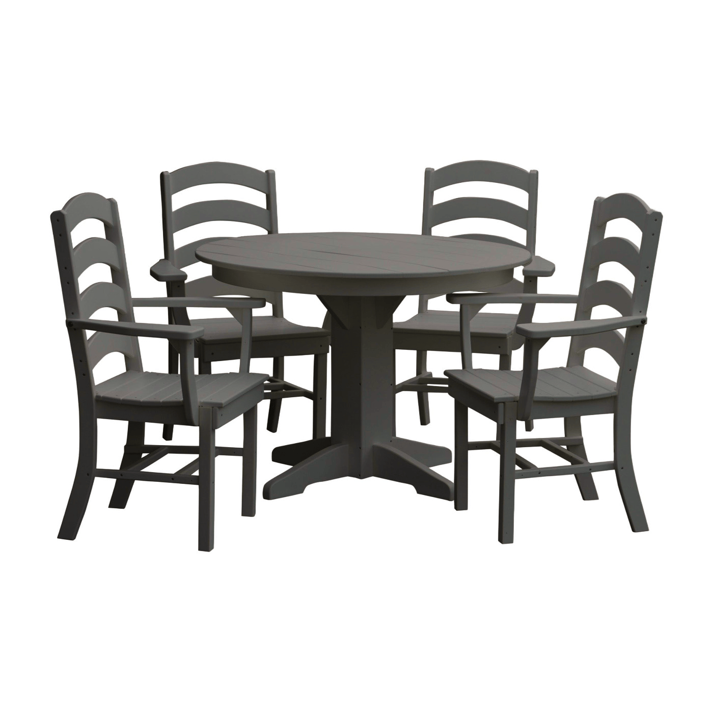 Keystone Amish Co. Josie 5-Piece Poly Outdoor Dining Set with Round Table