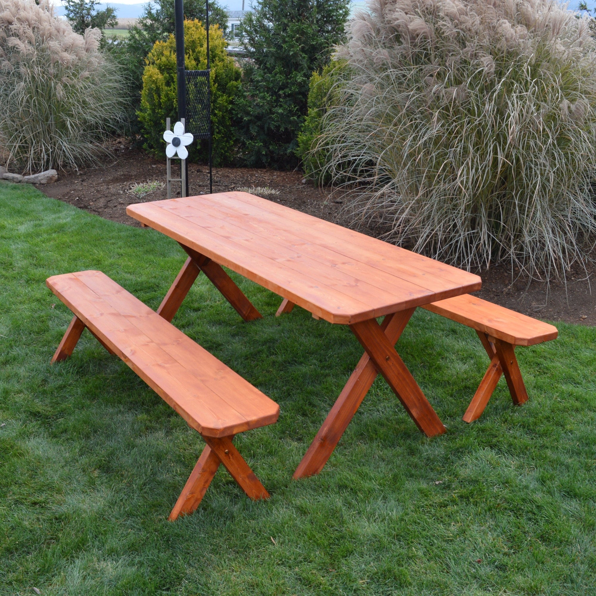 Keystone Amish Co. Spruce Crossleg Outdoor Dining Set