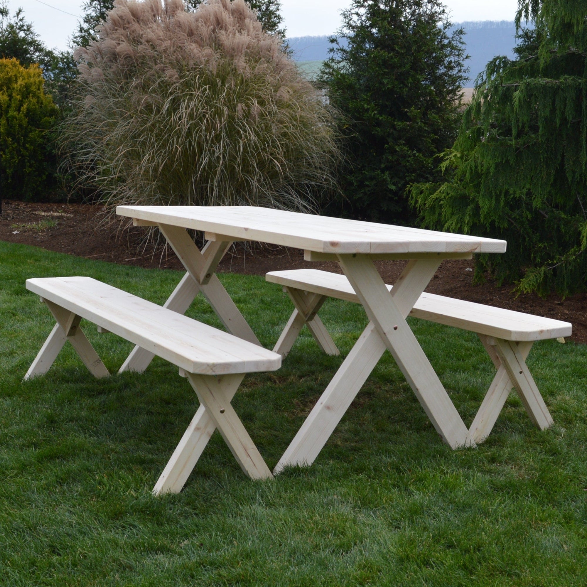 Keystone Amish Co. Spruce Crossleg Outdoor Dining Set