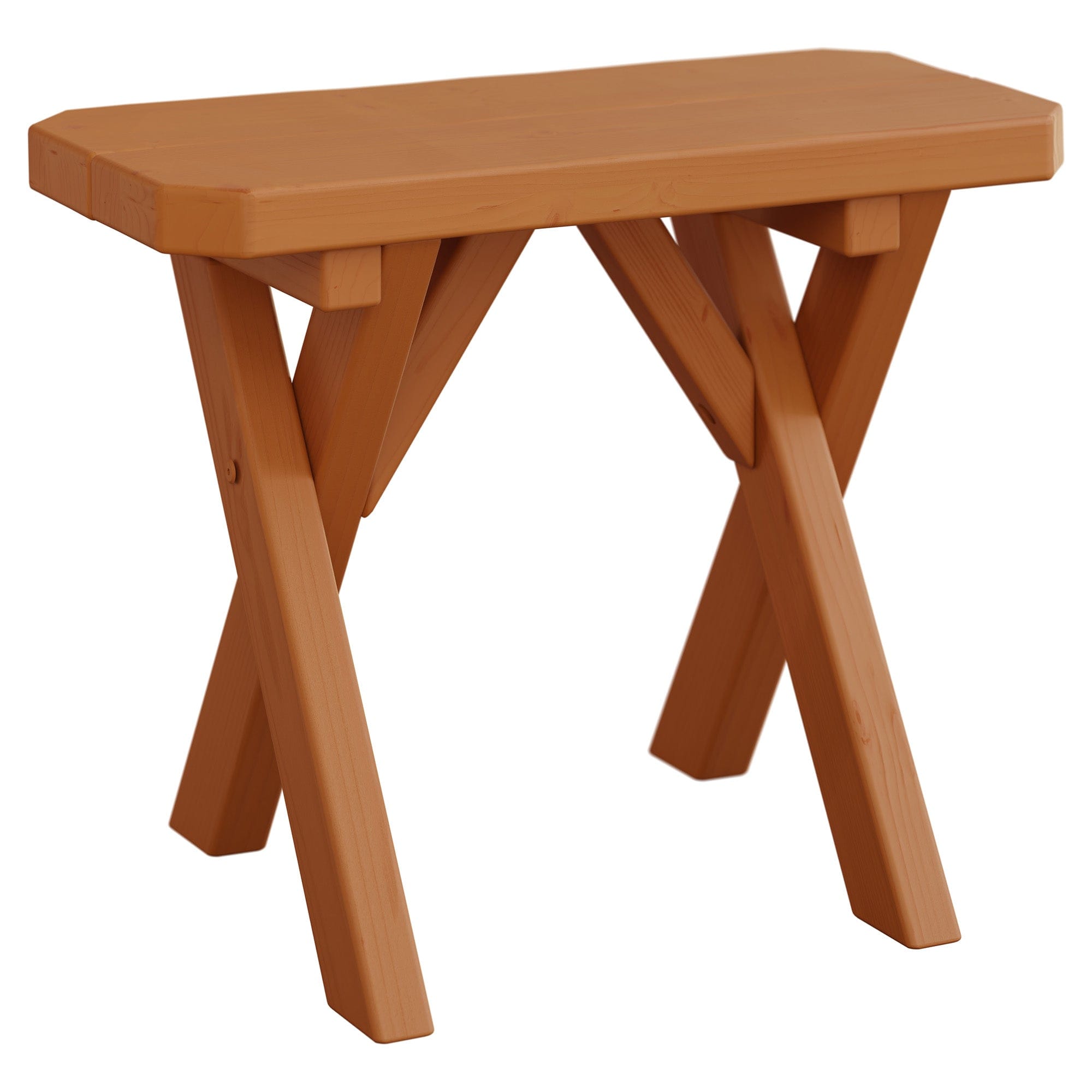 Keystone Amish Co. Spruce Crossleg Wooden Outdoor Dining Bench