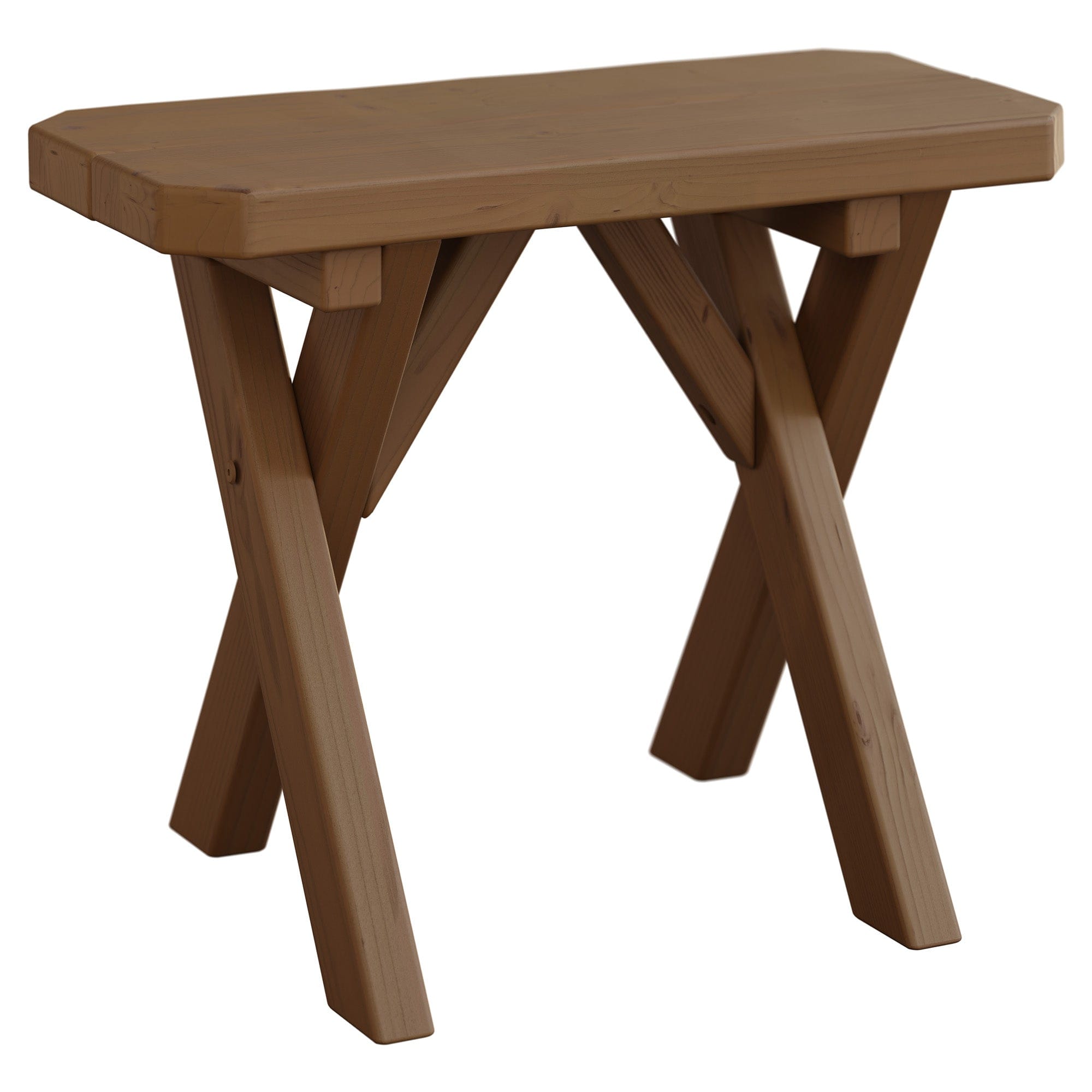 Keystone Amish Co. Spruce Crossleg Wooden Outdoor Dining Bench