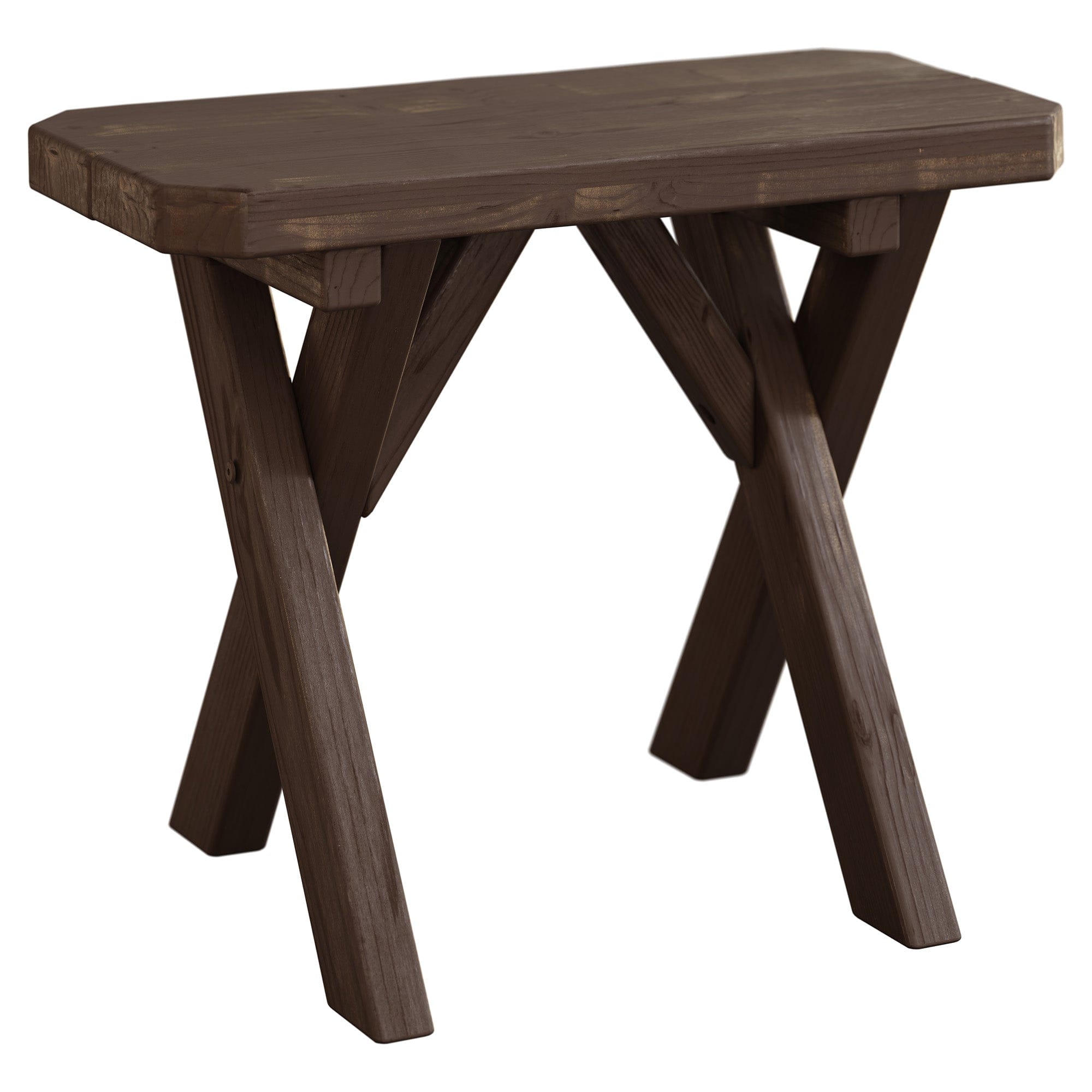 Keystone Amish Co. Spruce Crossleg Wooden Outdoor Dining Bench