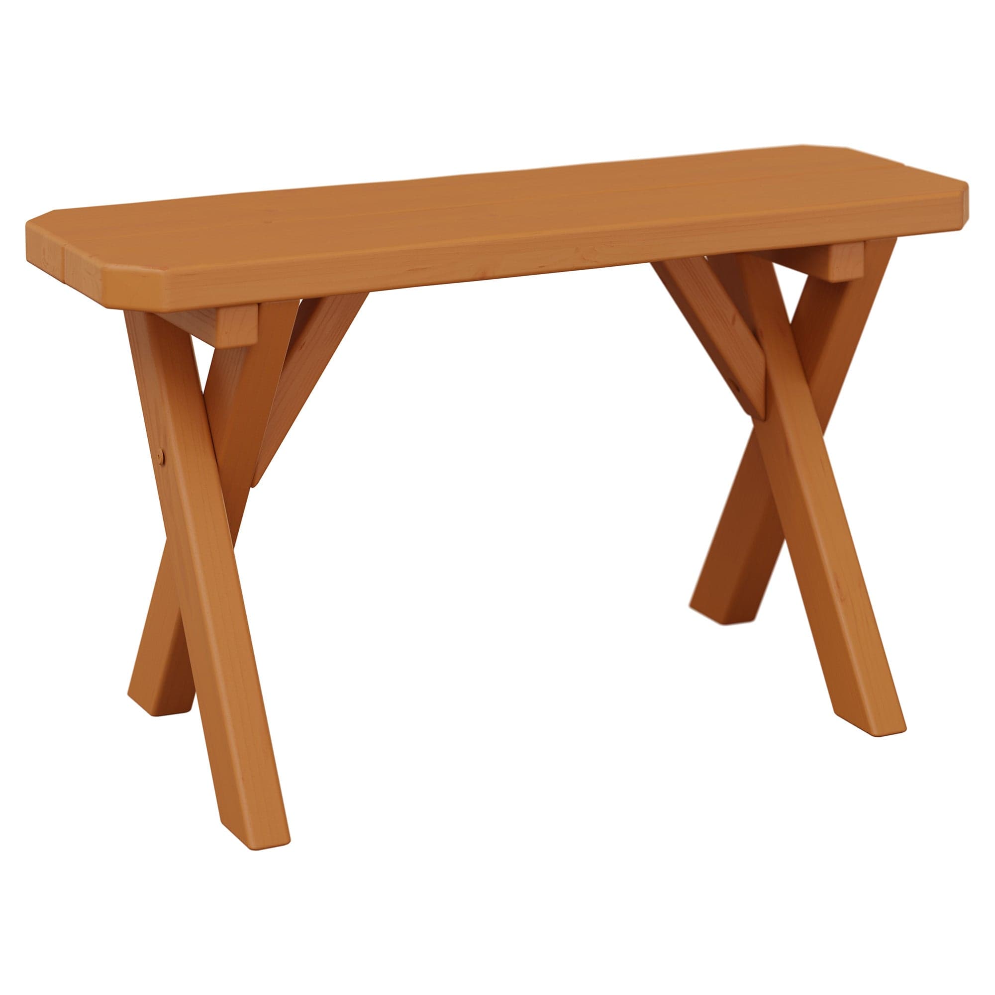 Keystone Amish Co. Spruce Crossleg Wooden Outdoor Dining Bench