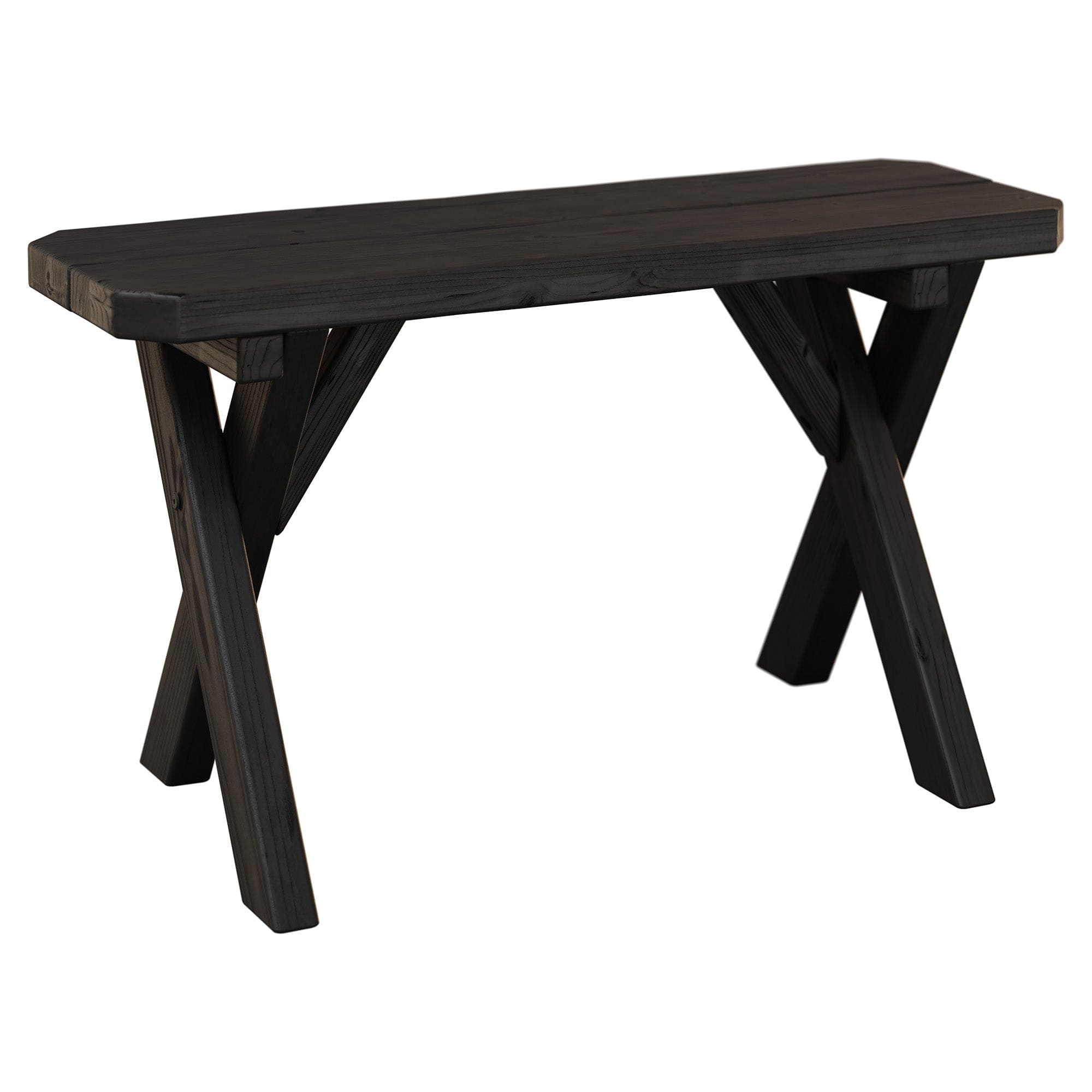 Keystone Amish Co. Spruce Crossleg Wooden Outdoor Dining Bench