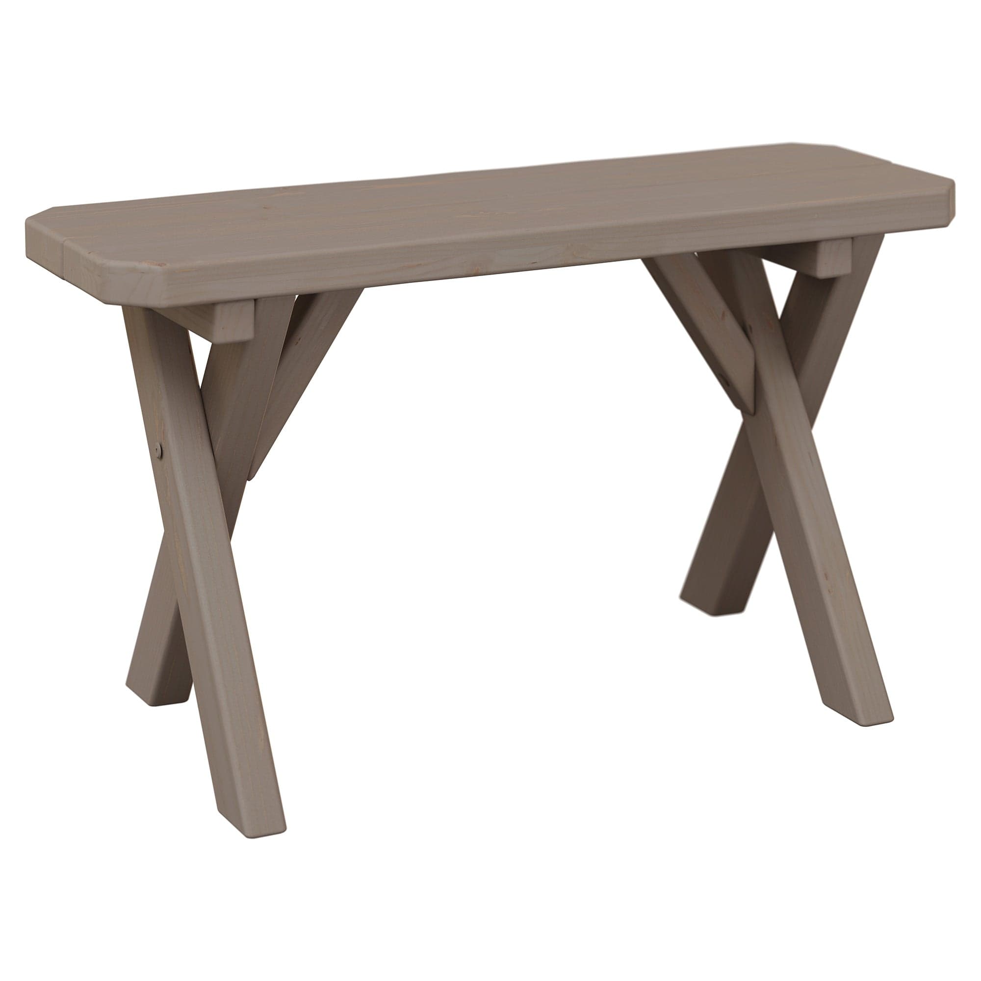Keystone Amish Co. Spruce Crossleg Wooden Outdoor Dining Bench