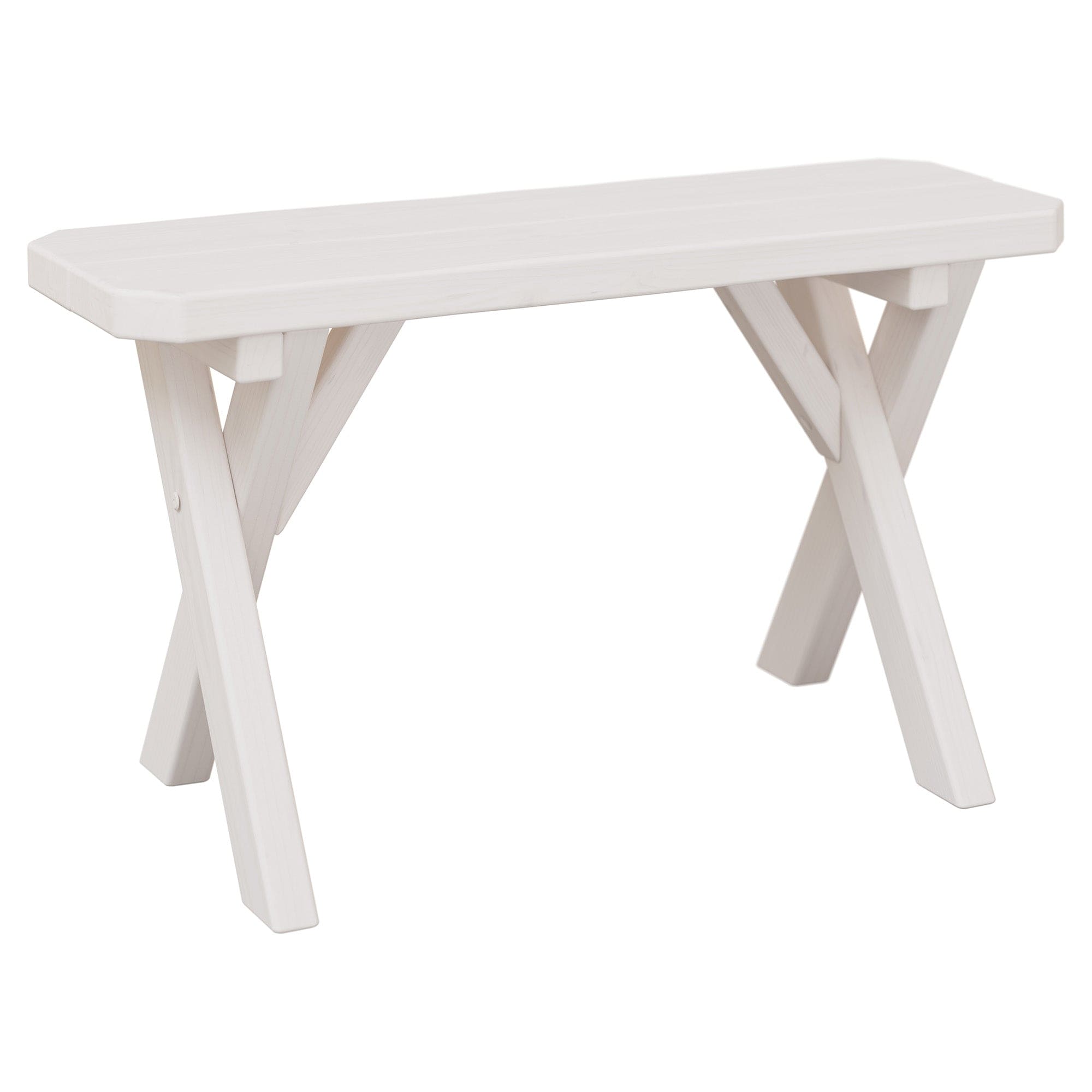 Keystone Amish Co. Spruce Crossleg Wooden Outdoor Dining Bench