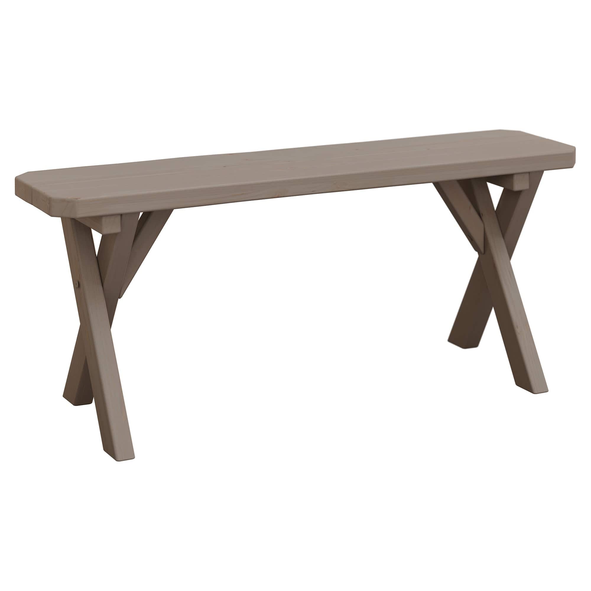 Keystone Amish Co. Spruce Crossleg Wooden Outdoor Dining Bench