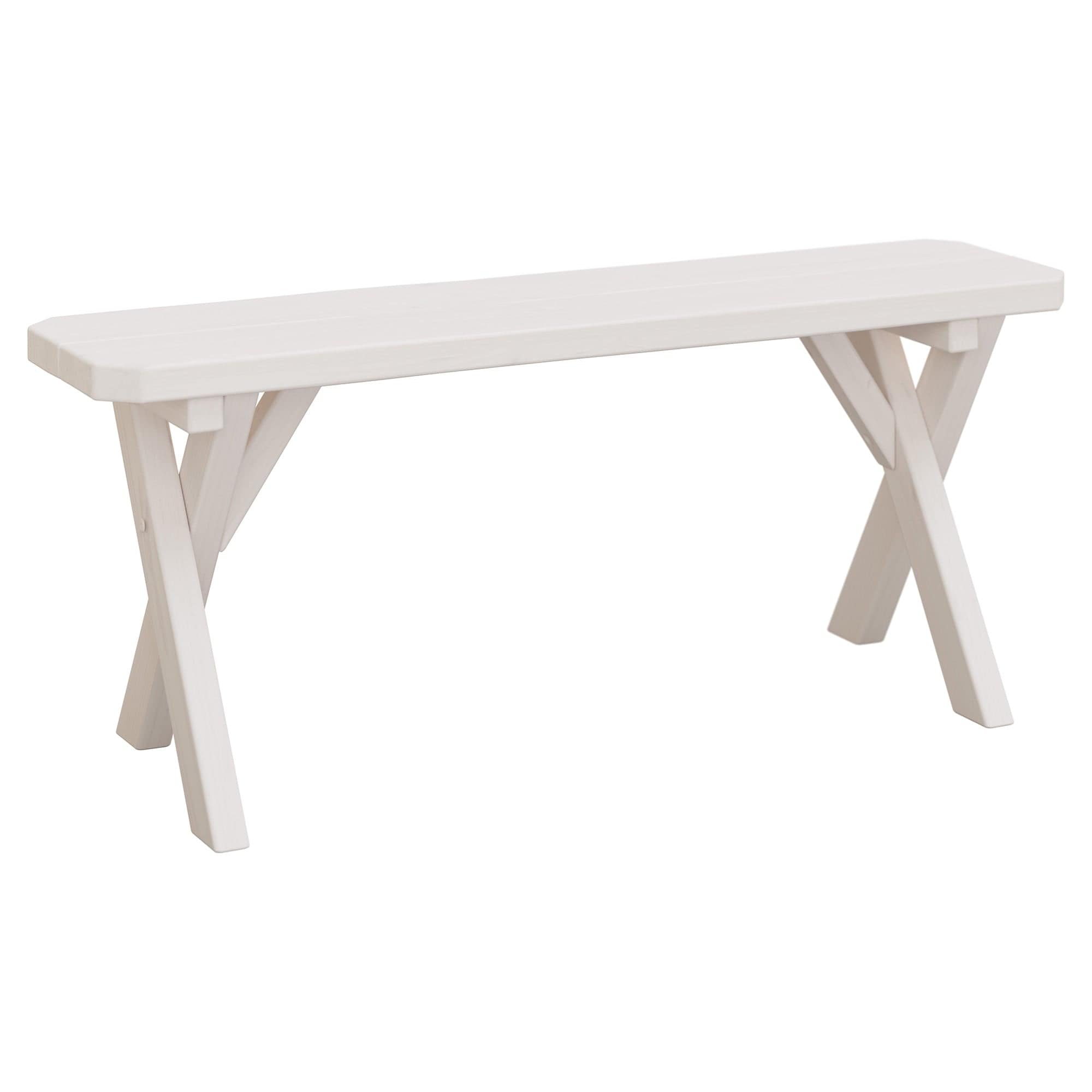 Keystone Amish Co. Spruce Crossleg Wooden Outdoor Dining Bench