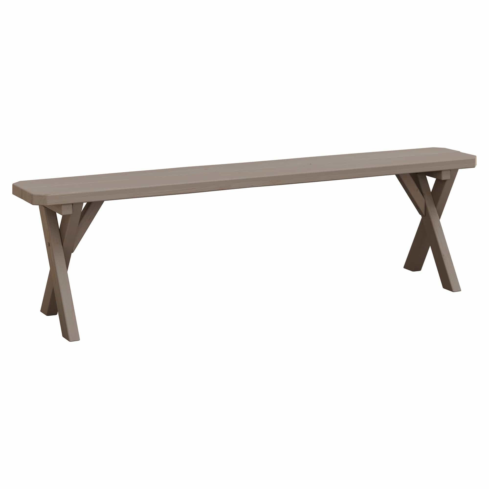 Keystone Amish Co. Spruce Crossleg Wooden Outdoor Dining Bench