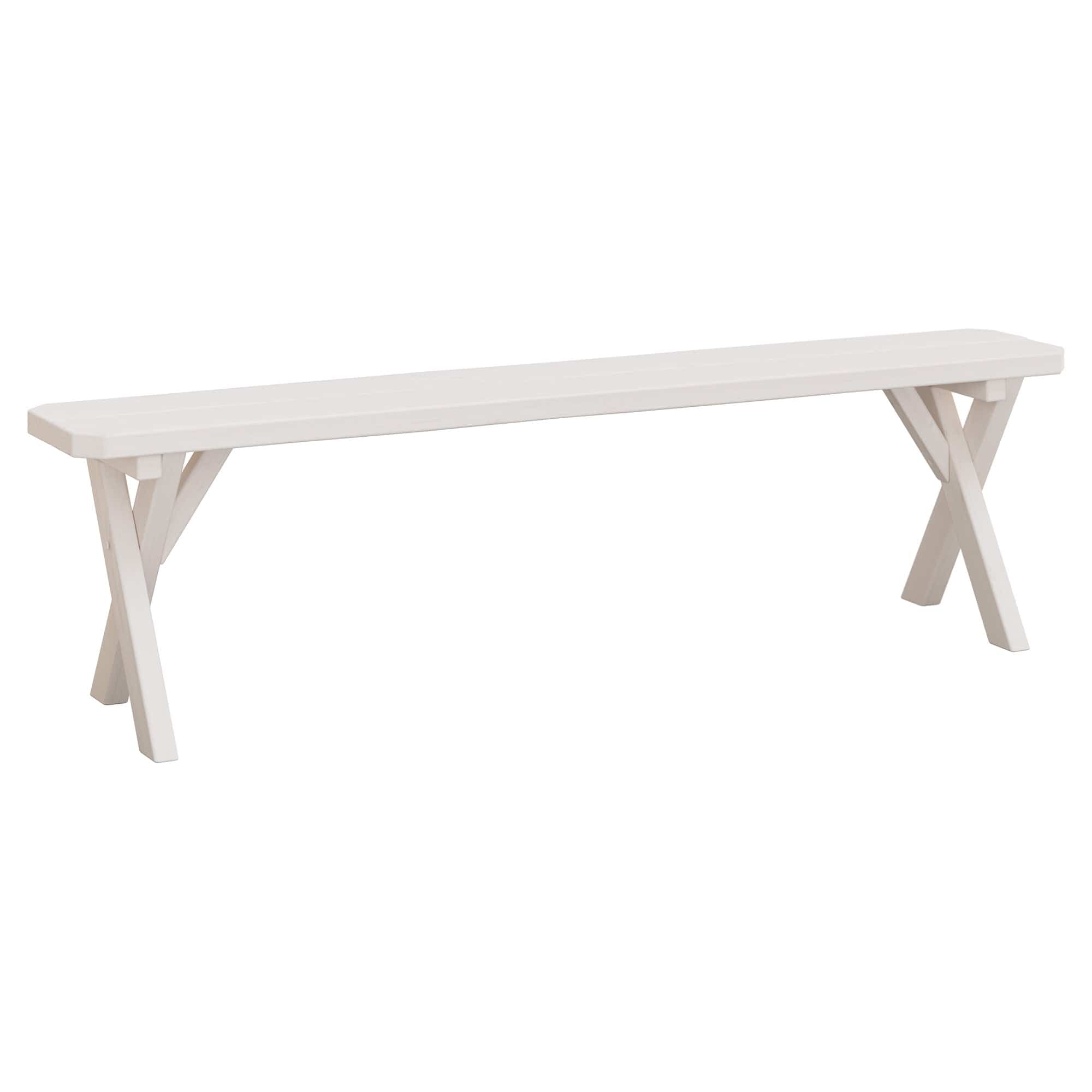Keystone Amish Co. Spruce Crossleg Wooden Outdoor Dining Bench
