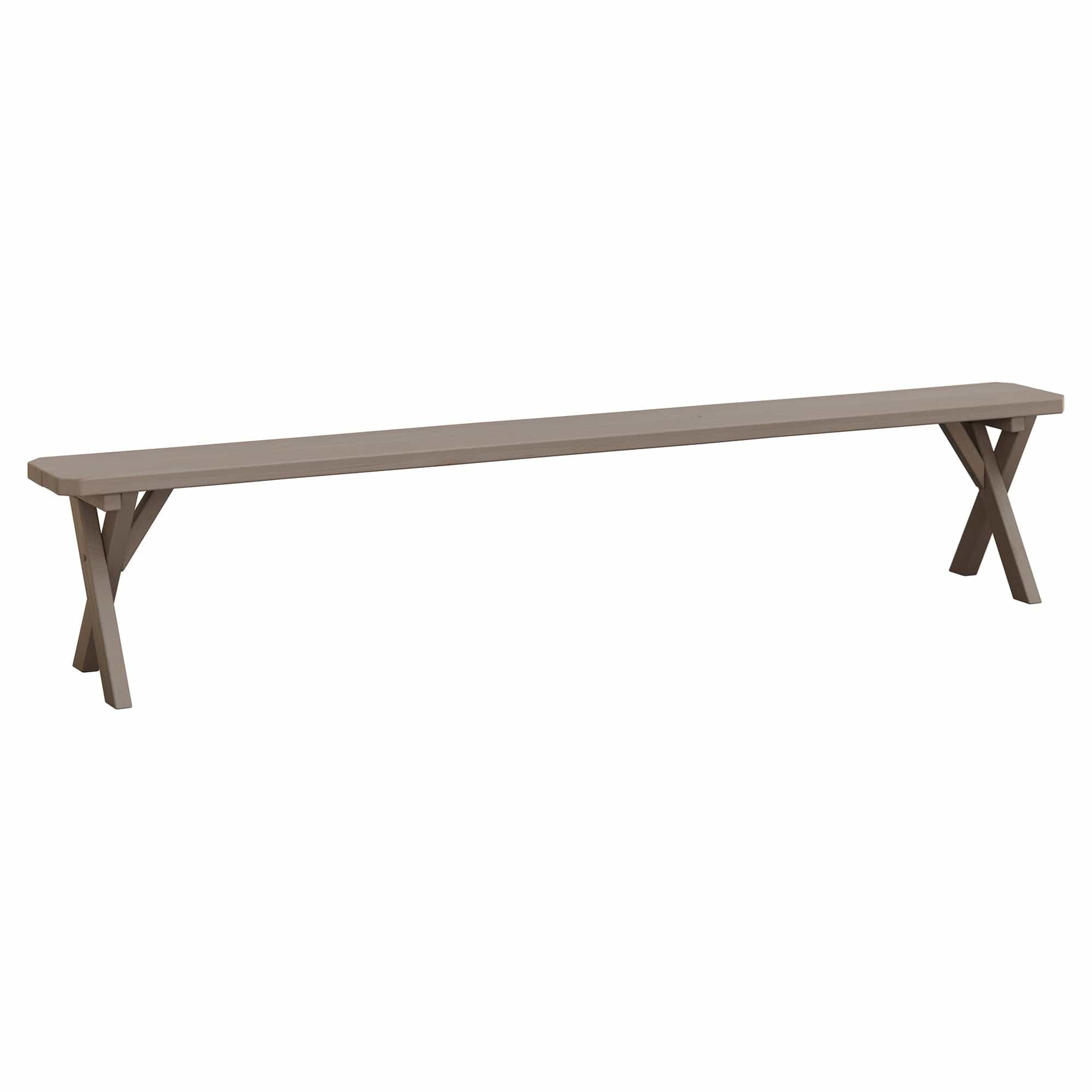 Keystone Amish Co. Spruce Crossleg Wooden Outdoor Dining Bench
