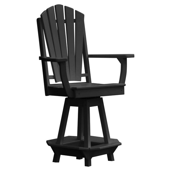 Keystone Amish Co. Sunburst Poly Composite Swivel Counter Chair with arms
