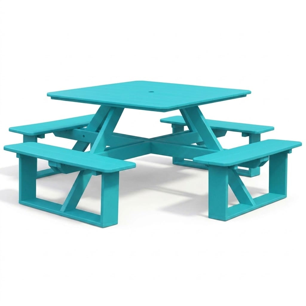 Keystone Amish Co. Poly Composite Square Walk-In Picnic Table