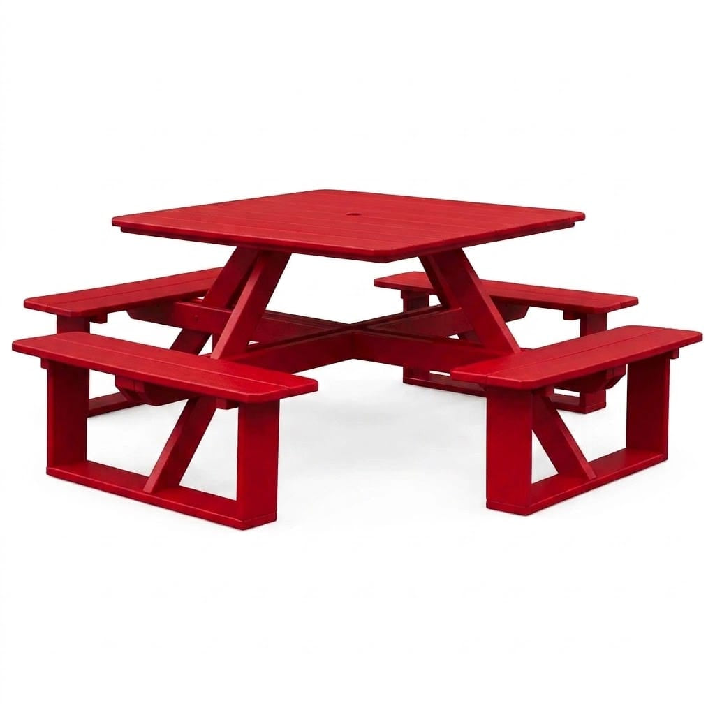 Keystone Amish Co. Poly Composite Square Walk-In Picnic Table