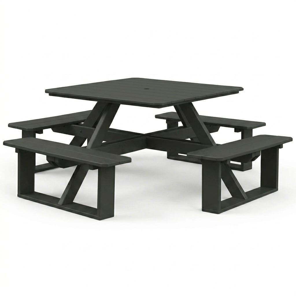 Keystone Amish Co. Poly Composite Square Walk-In Picnic Table