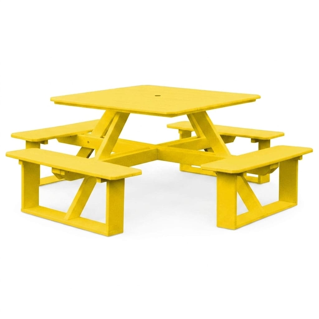 Keystone Amish Co. Poly Composite Square Walk-In Picnic Table
