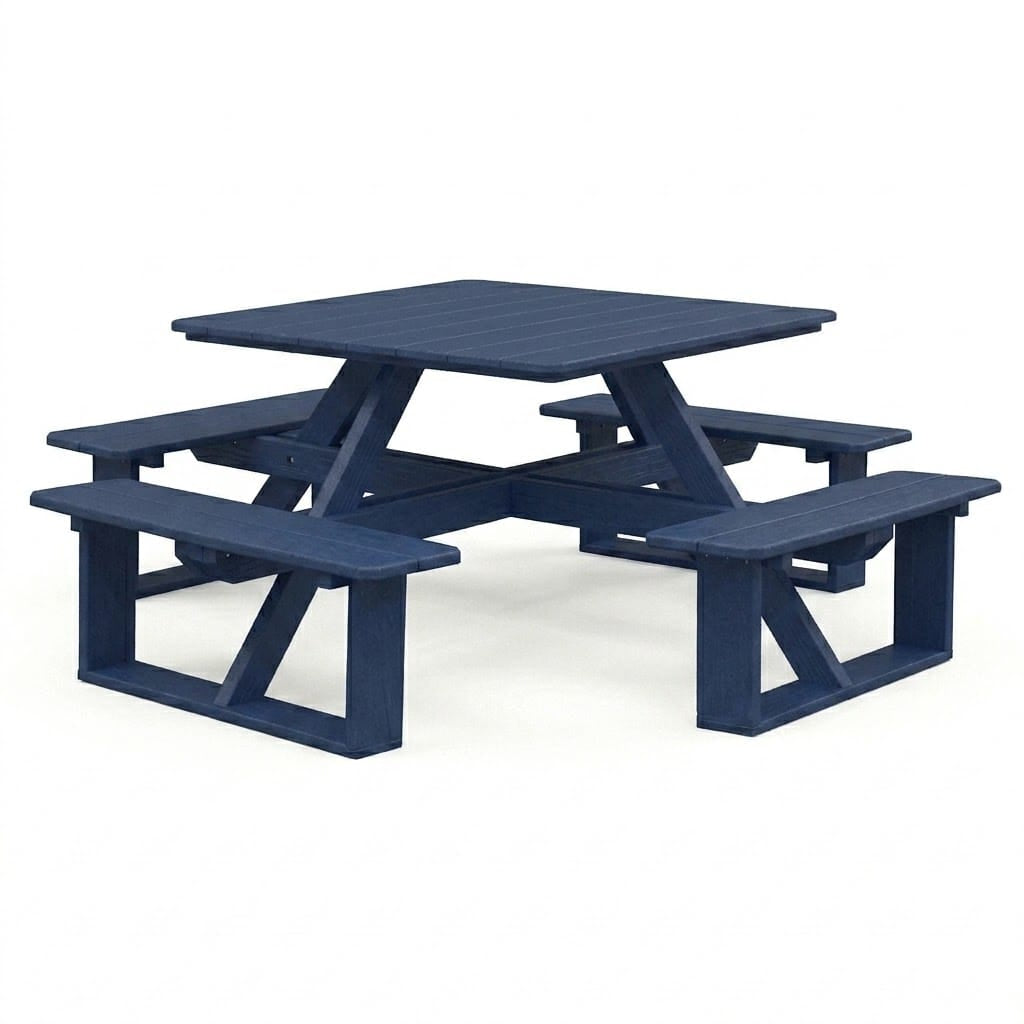 Keystone Amish Co. Poly Composite Square Walk-In Picnic Table