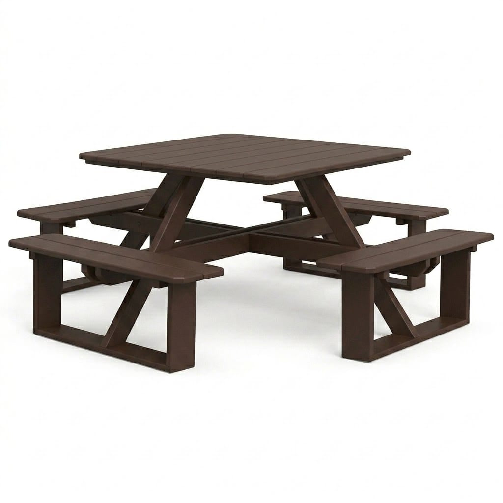 Keystone Amish Co. Poly Composite Square Walk-In Picnic Table