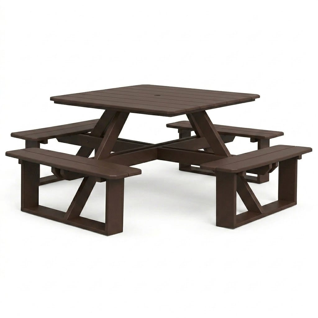 Keystone Amish Co. Poly Composite Square Walk-In Picnic Table