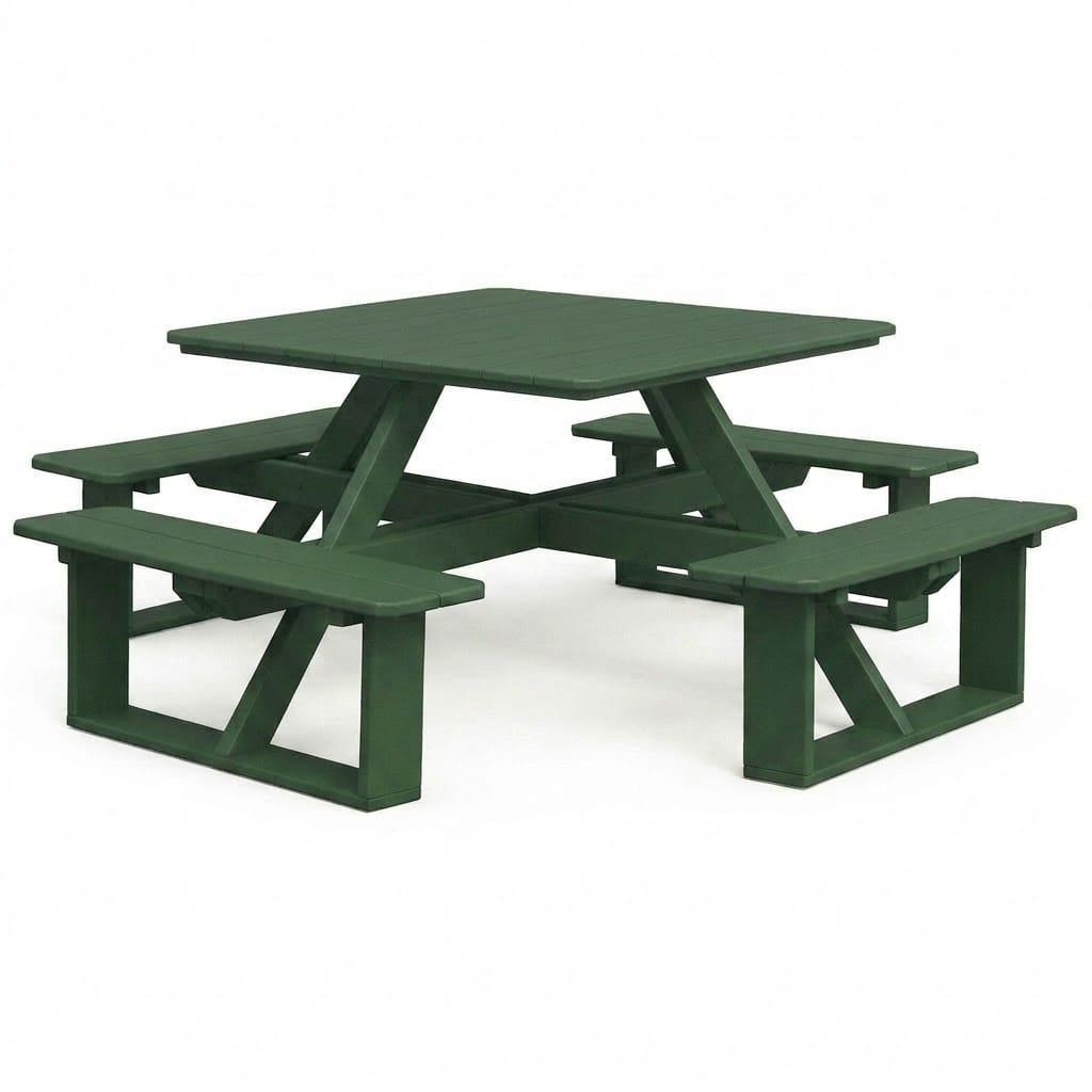 Keystone Amish Co. Poly Composite Square Walk-In Picnic Table