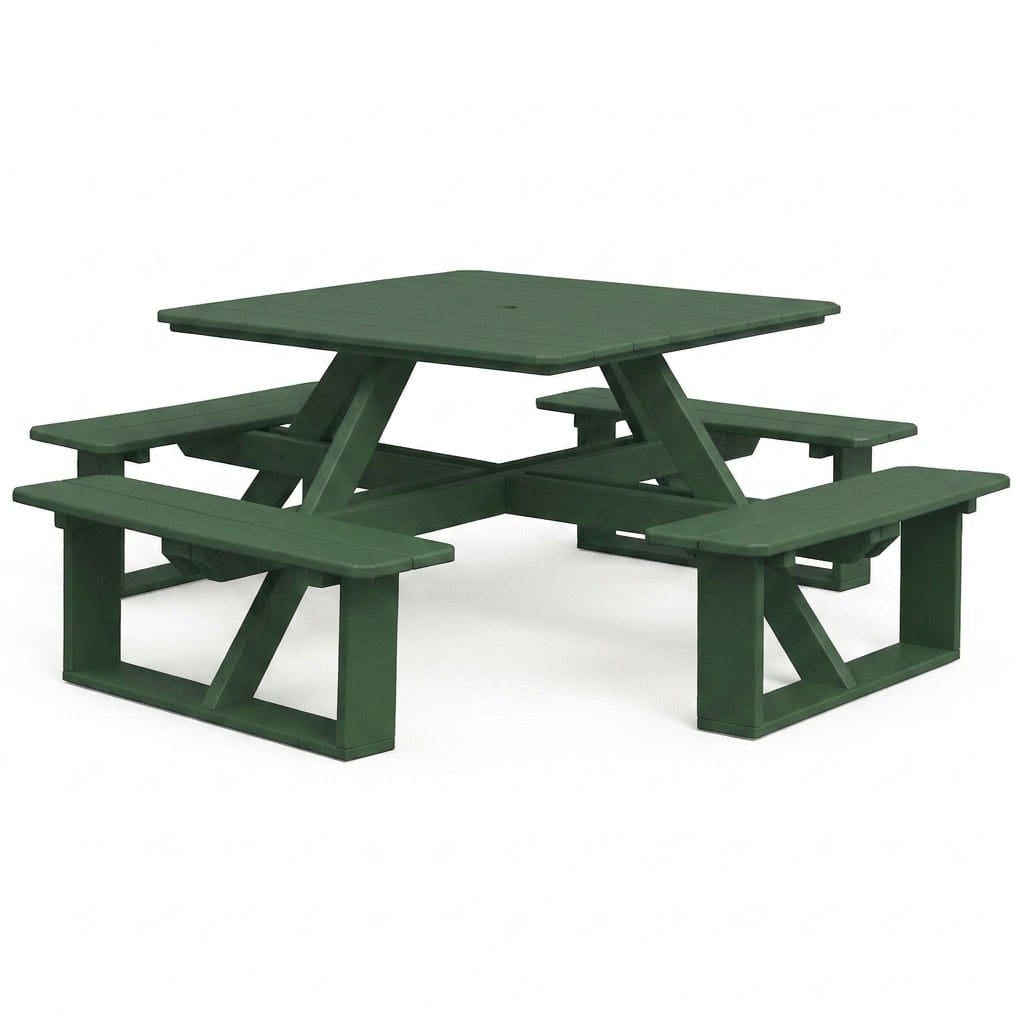 Keystone Amish Co. Poly Composite Square Walk-In Picnic Table