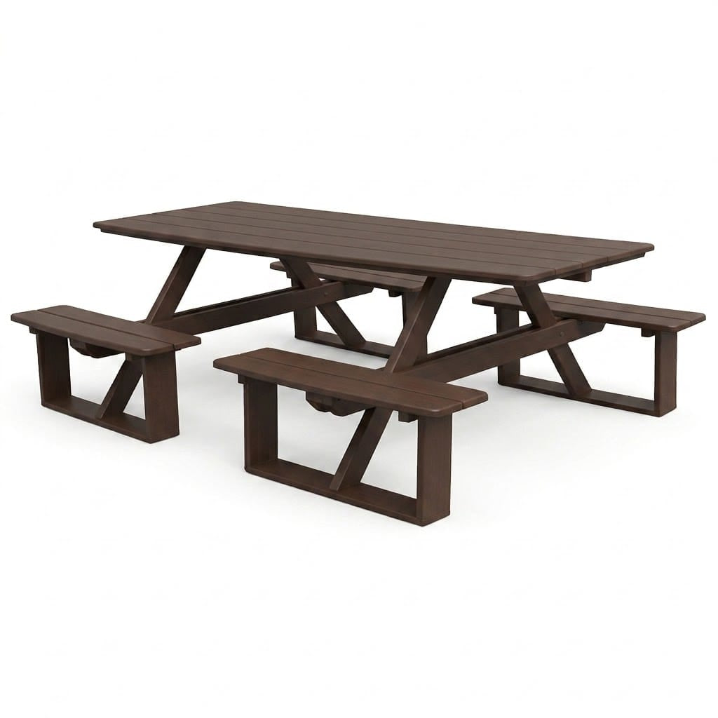Keystone Amish Co. Traditional Walk-In Poly Lumber Picnic Table