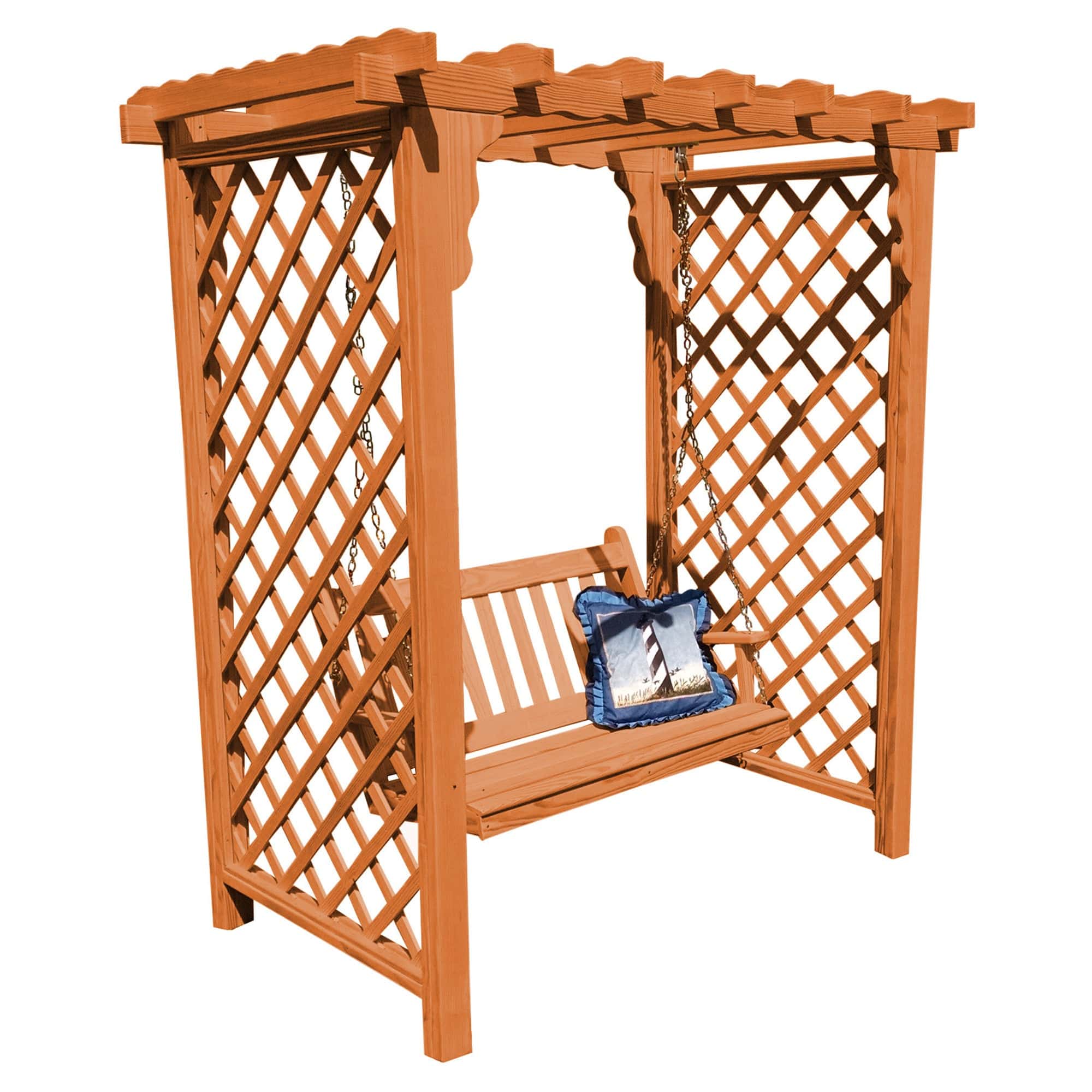 Heritage Lawncraft Manchester Wooden Arbor with Swing