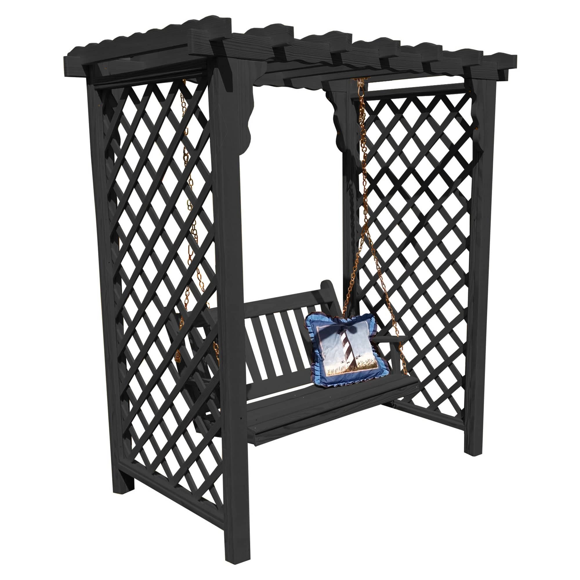 Heritage Lawncraft Manchester Wooden Arbor with Swing