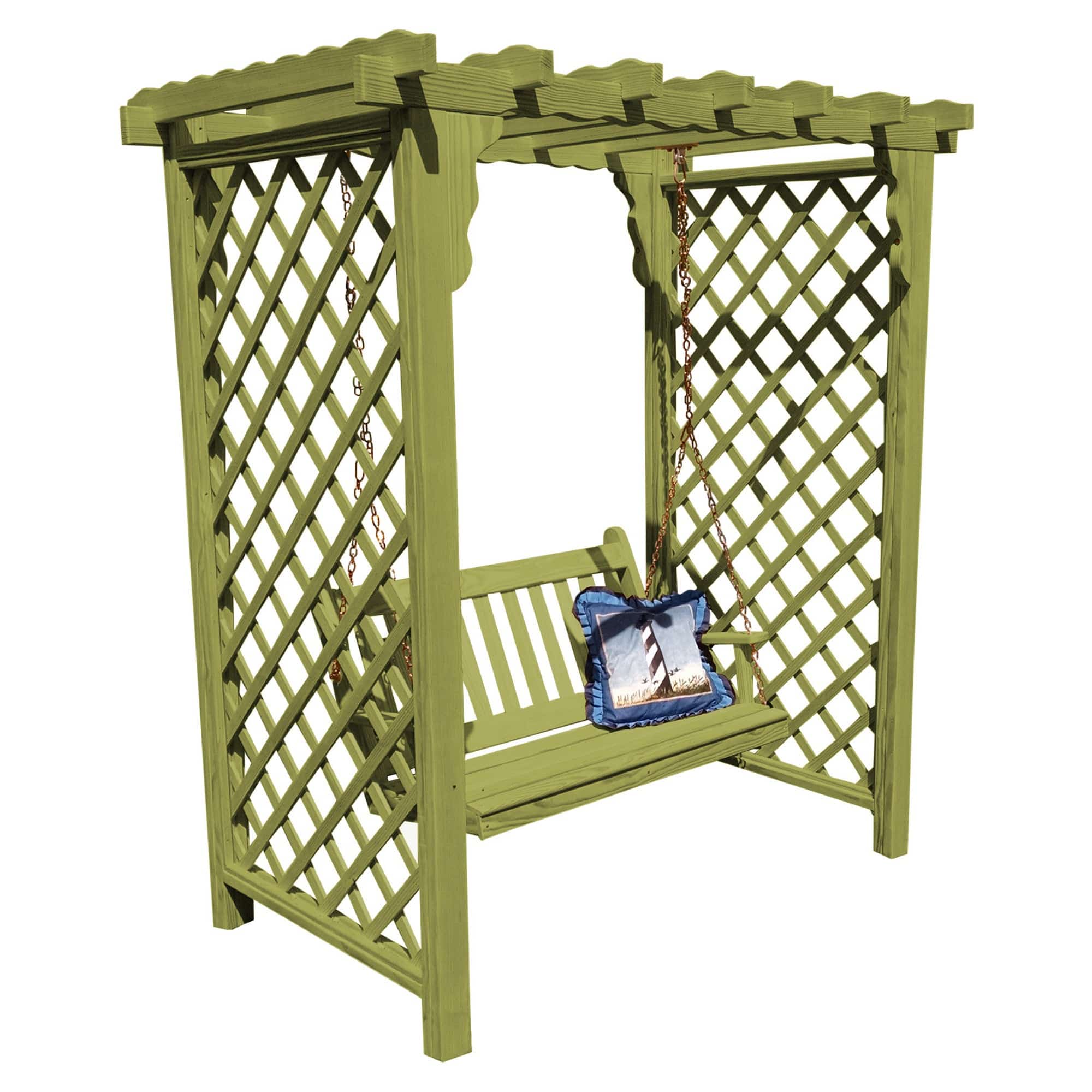 Heritage Lawncraft Manchester Wooden Arbor with Swing