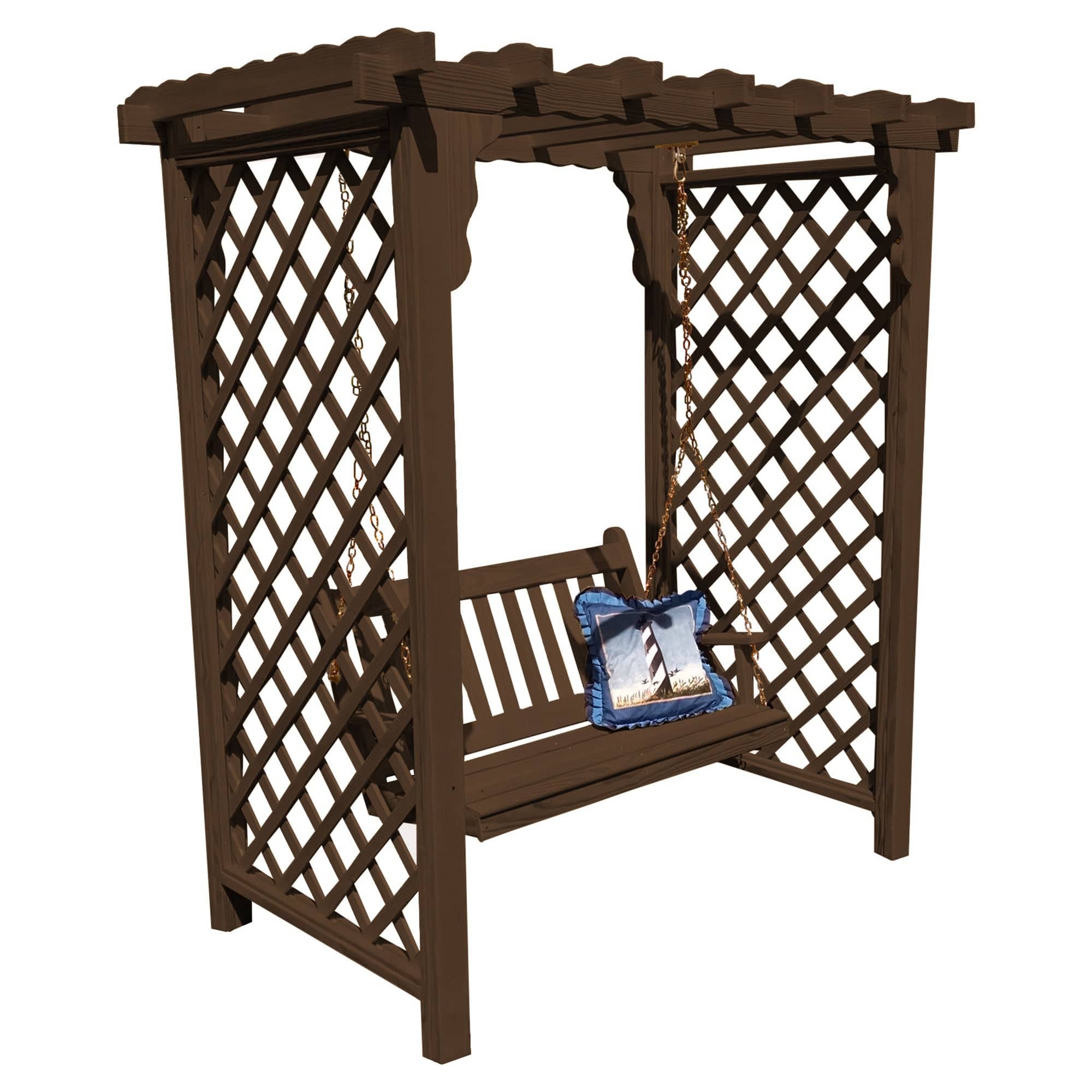 Heritage Lawncraft Manchester Wooden Arbor with Swing