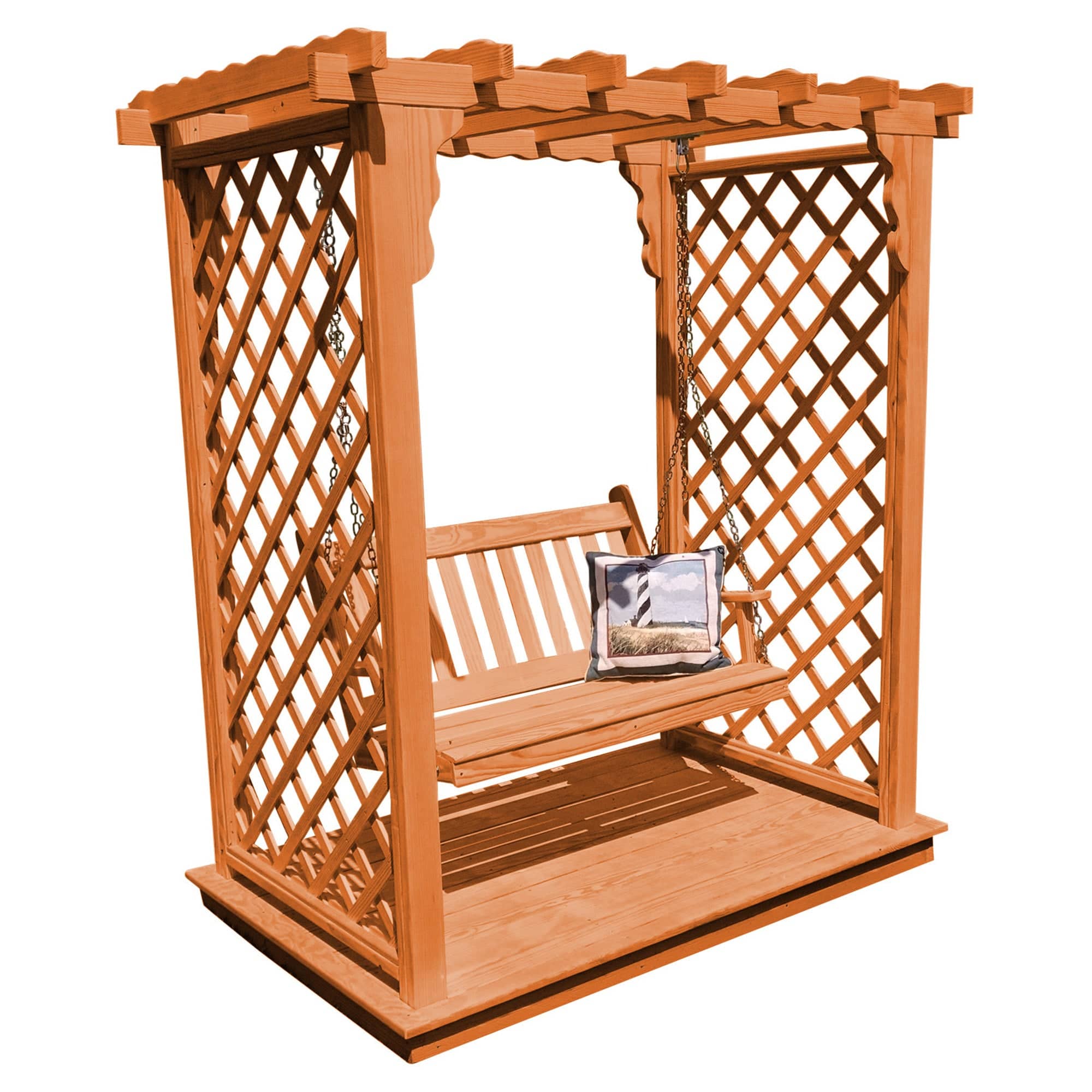 Heritage Lawncraft Manchester Wooden Arbor with Swing