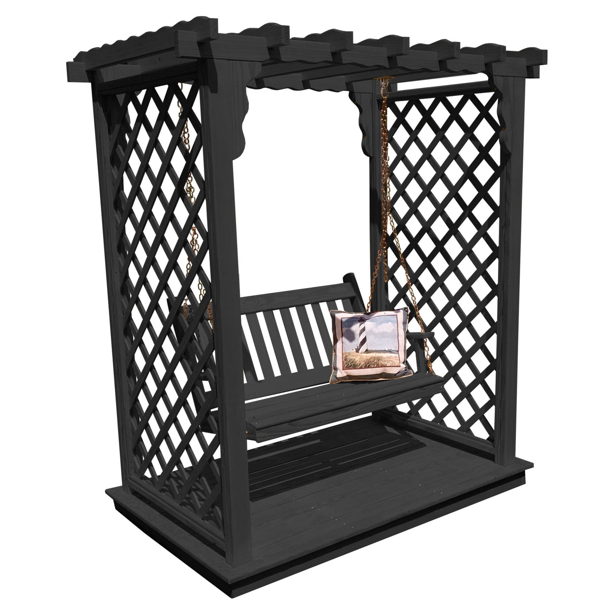 Heritage Lawncraft Manchester Wooden Arbor with Swing