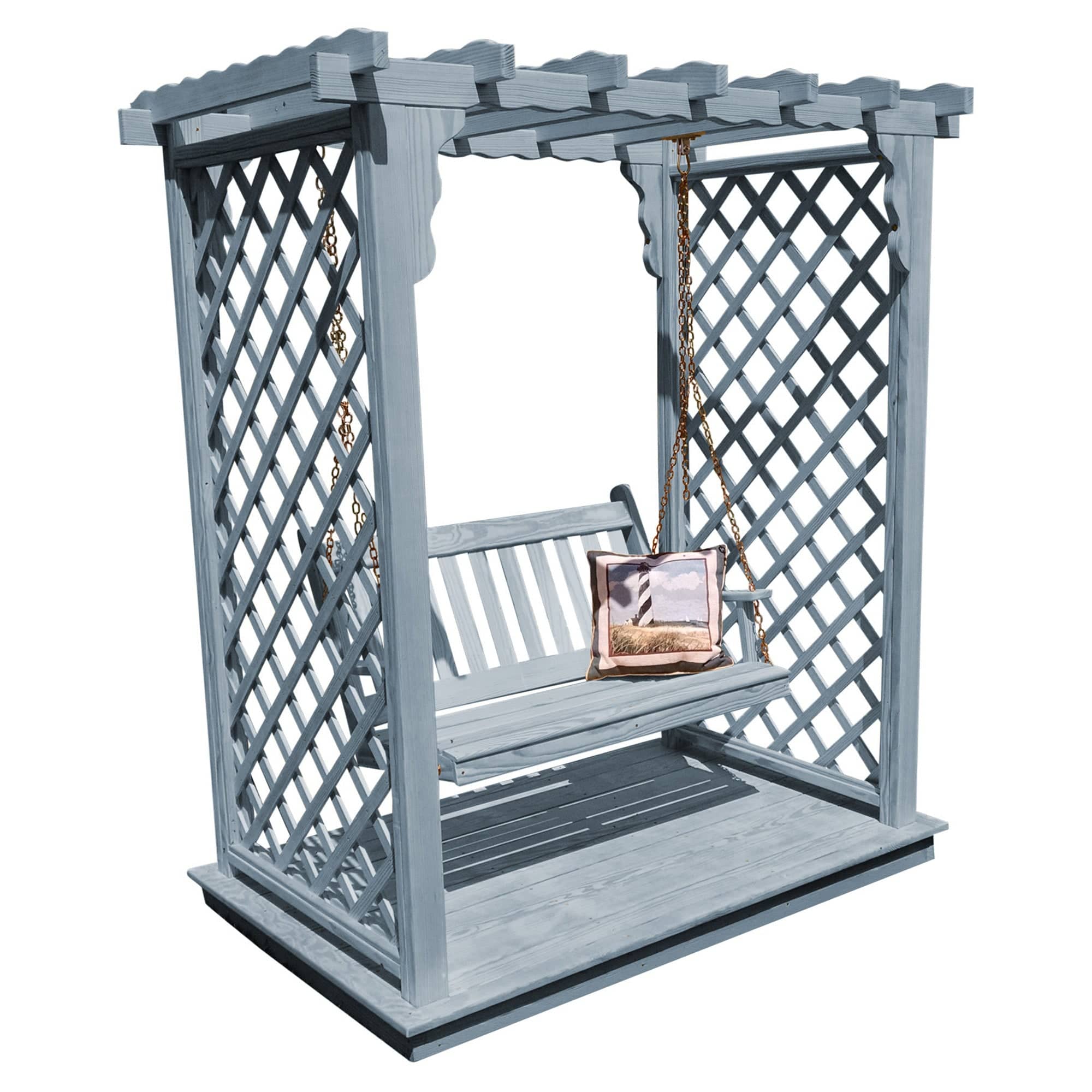 Heritage Lawncraft Manchester Wooden Arbor with Swing