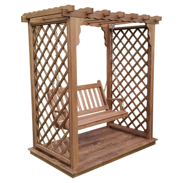 Heritage Lawncraft Manchester Wooden Arbor with Swing