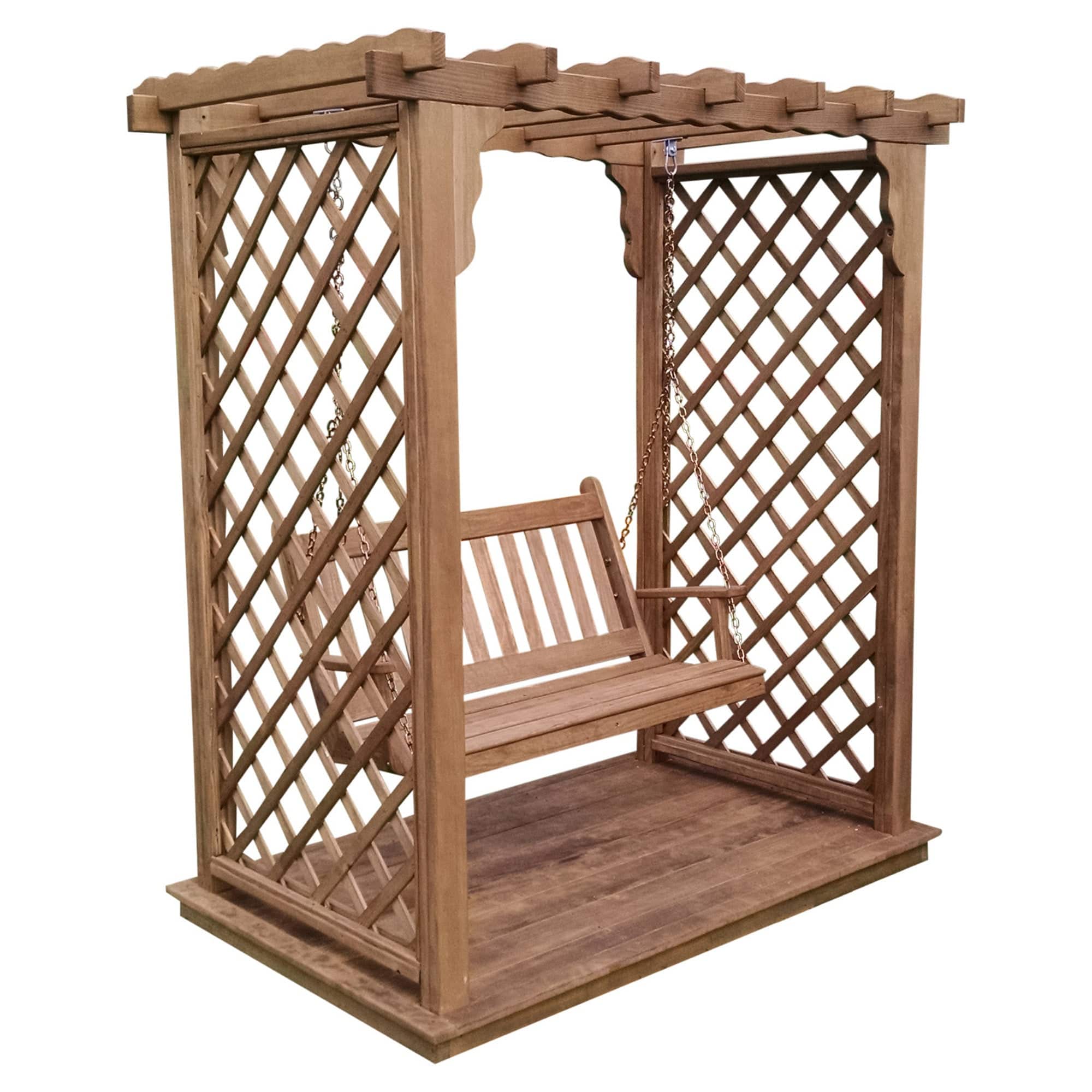 Heritage Lawncraft Manchester Wooden Arbor with Swing