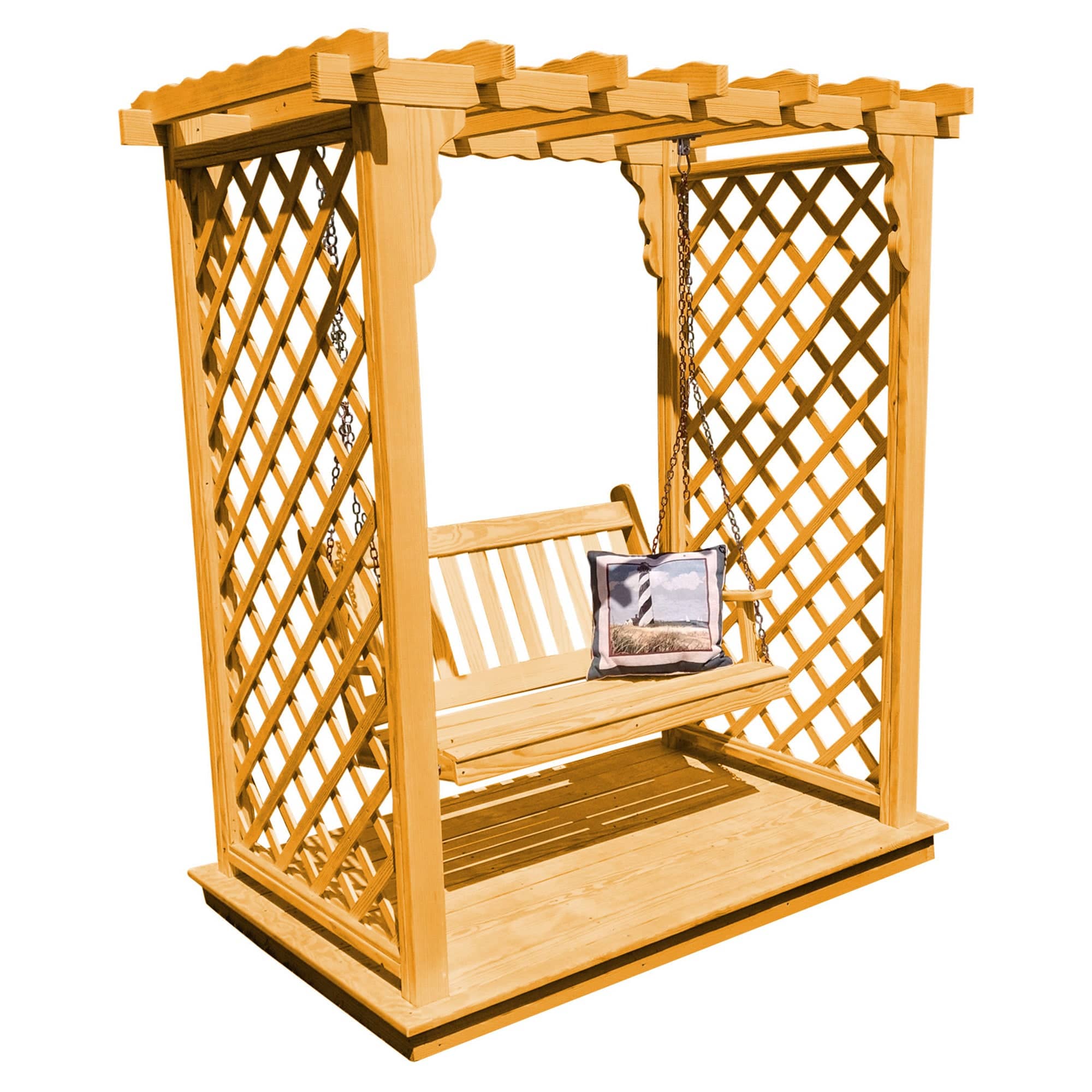 Heritage Lawncraft Manchester Wooden Arbor with Swing