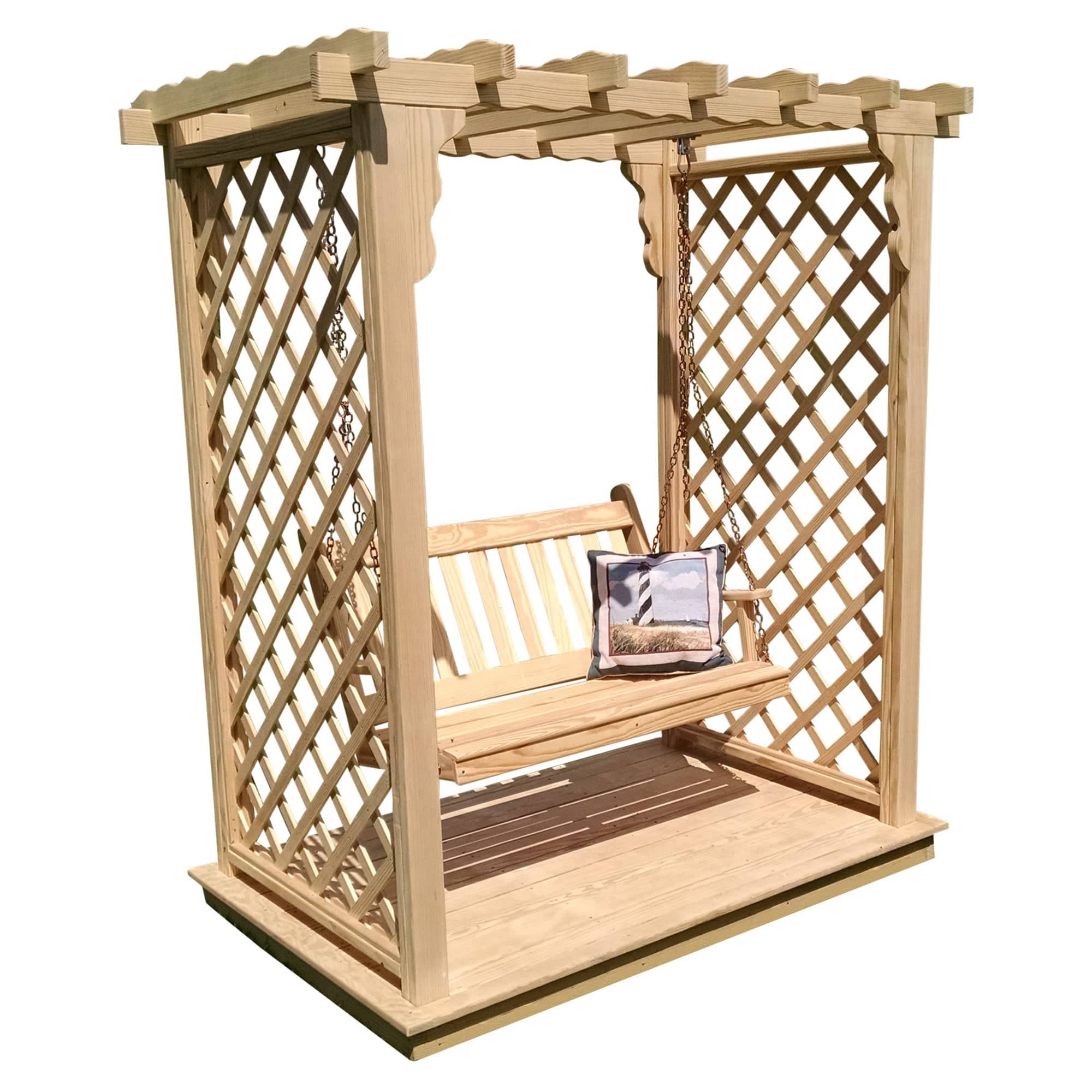 Heritage Lawncraft Manchester Wooden Arbor with Swing