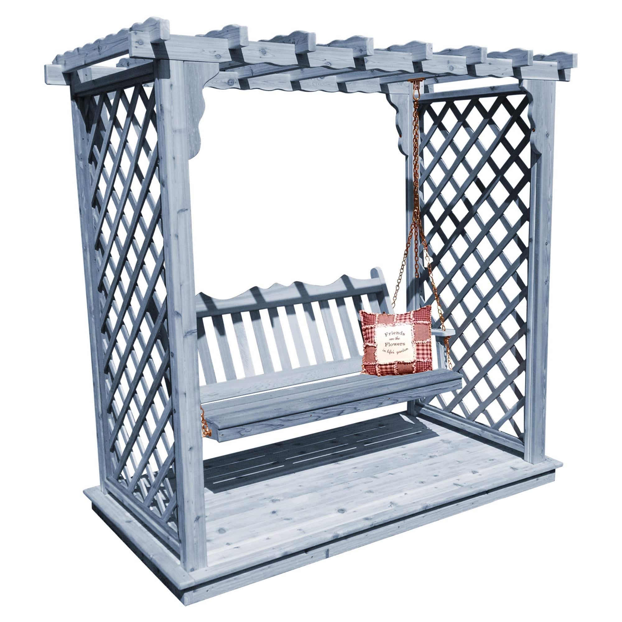 Heritage Lawncraft Manchester Cedar Garden Arbor with Swing