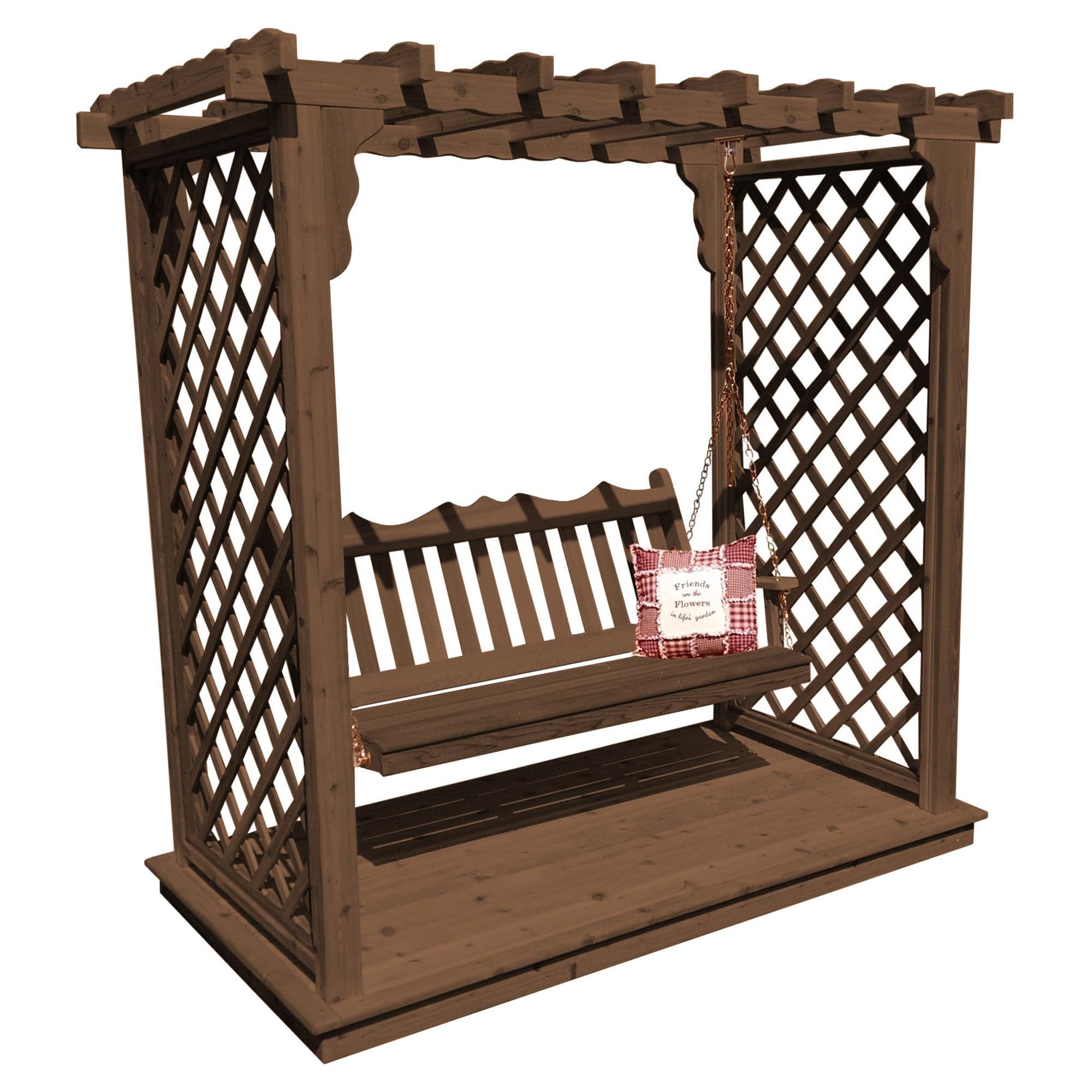 Heritage Lawncraft Manchester Cedar Garden Arbor with Swing