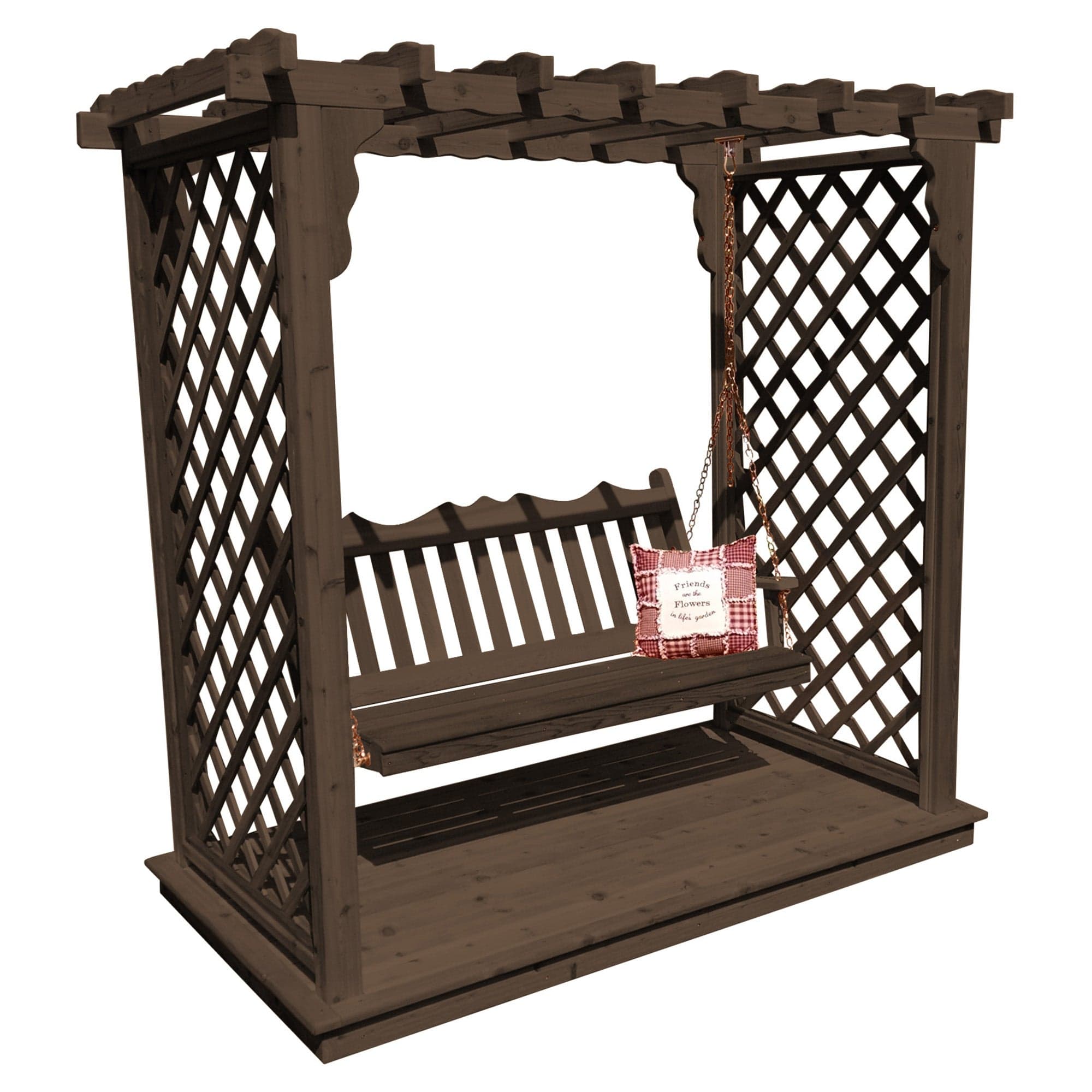 Heritage Lawncraft Manchester Cedar Garden Arbor with Swing