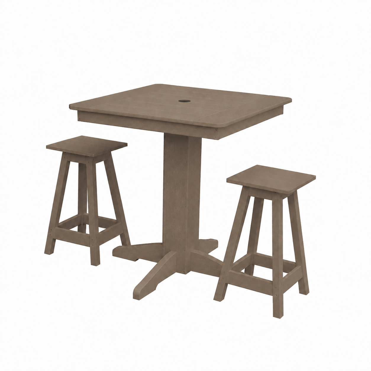 Keystone Amish Co. Poly Composite Riley 3-Piece Outdoor Counter Height Dining Set