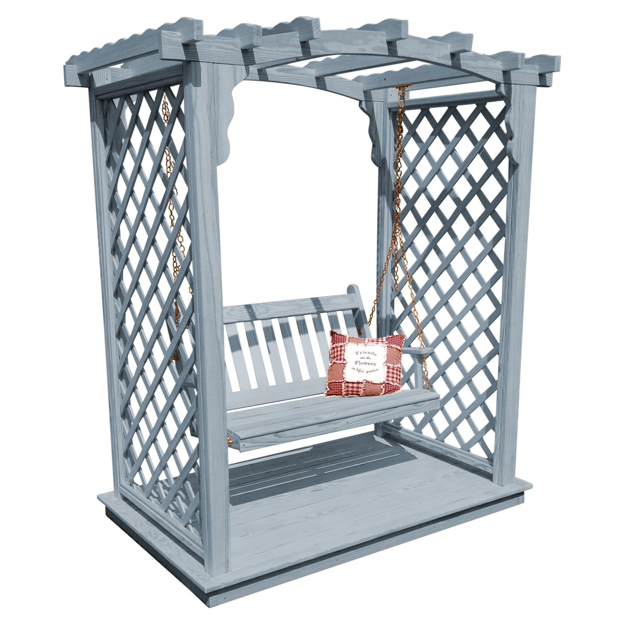 Heritage Lawncraft Newberry Wooden Garden Arbor With Swing