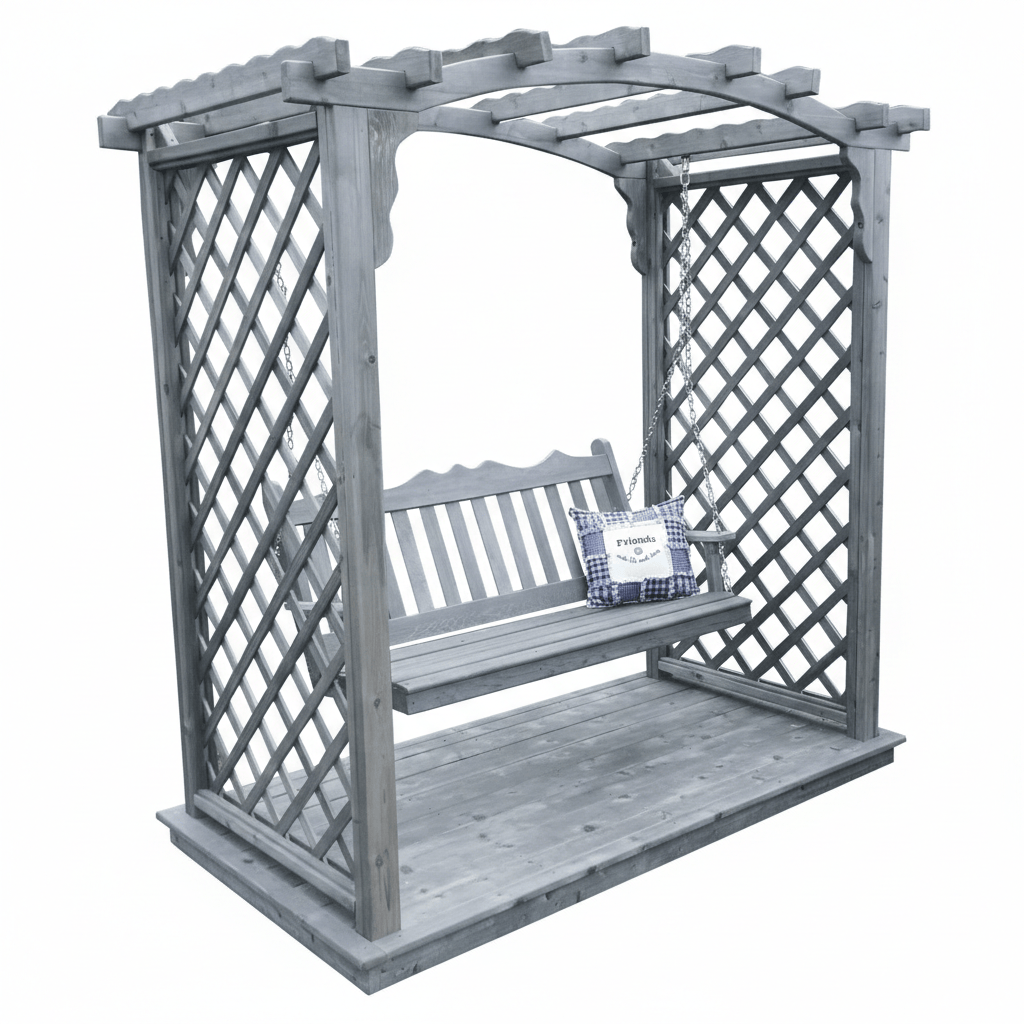 Heritage Lawncraft Newberry Cedar Garden Arbor with Swing