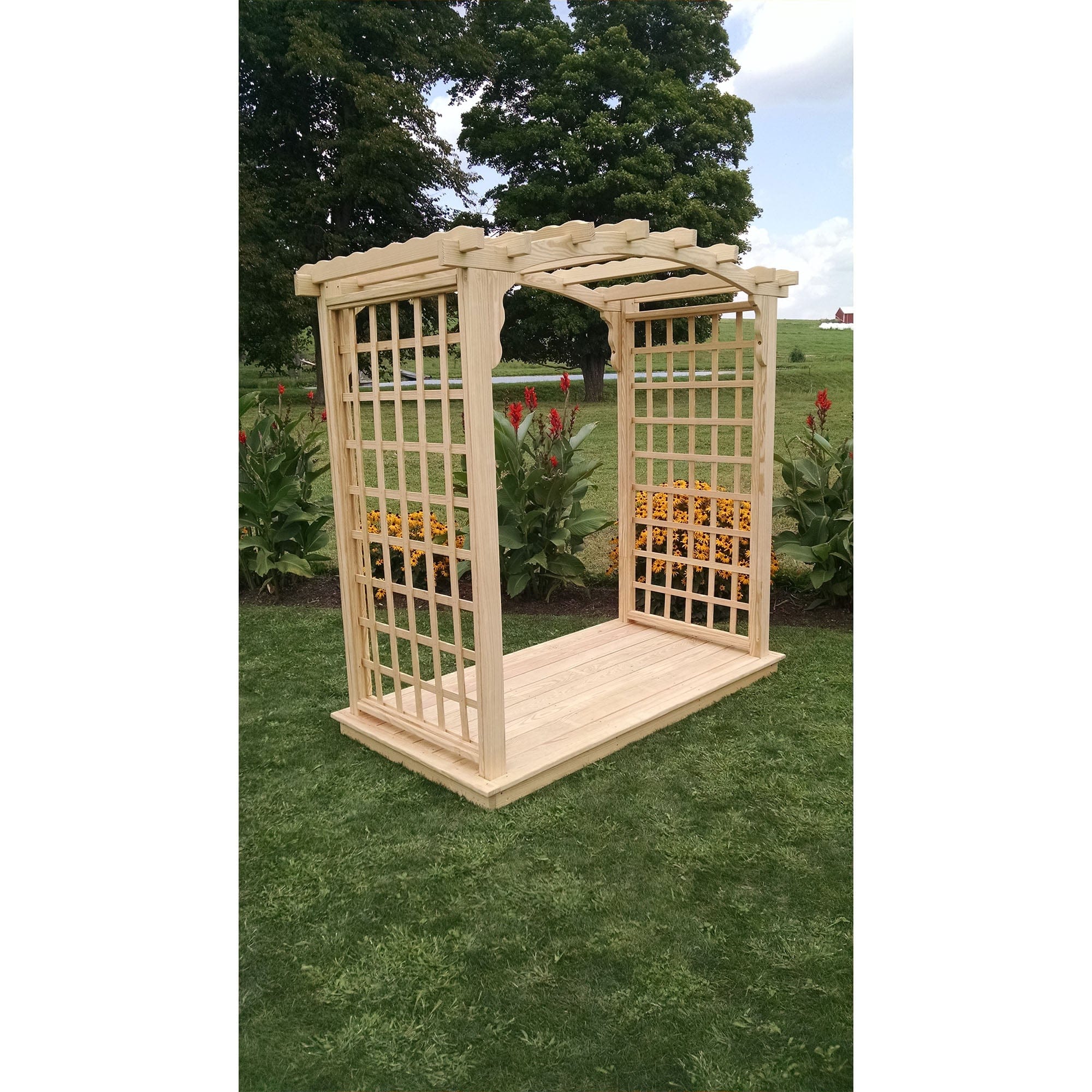Heritage Lawncraft Georgetown Pressure Treated Wood Garden Arbor